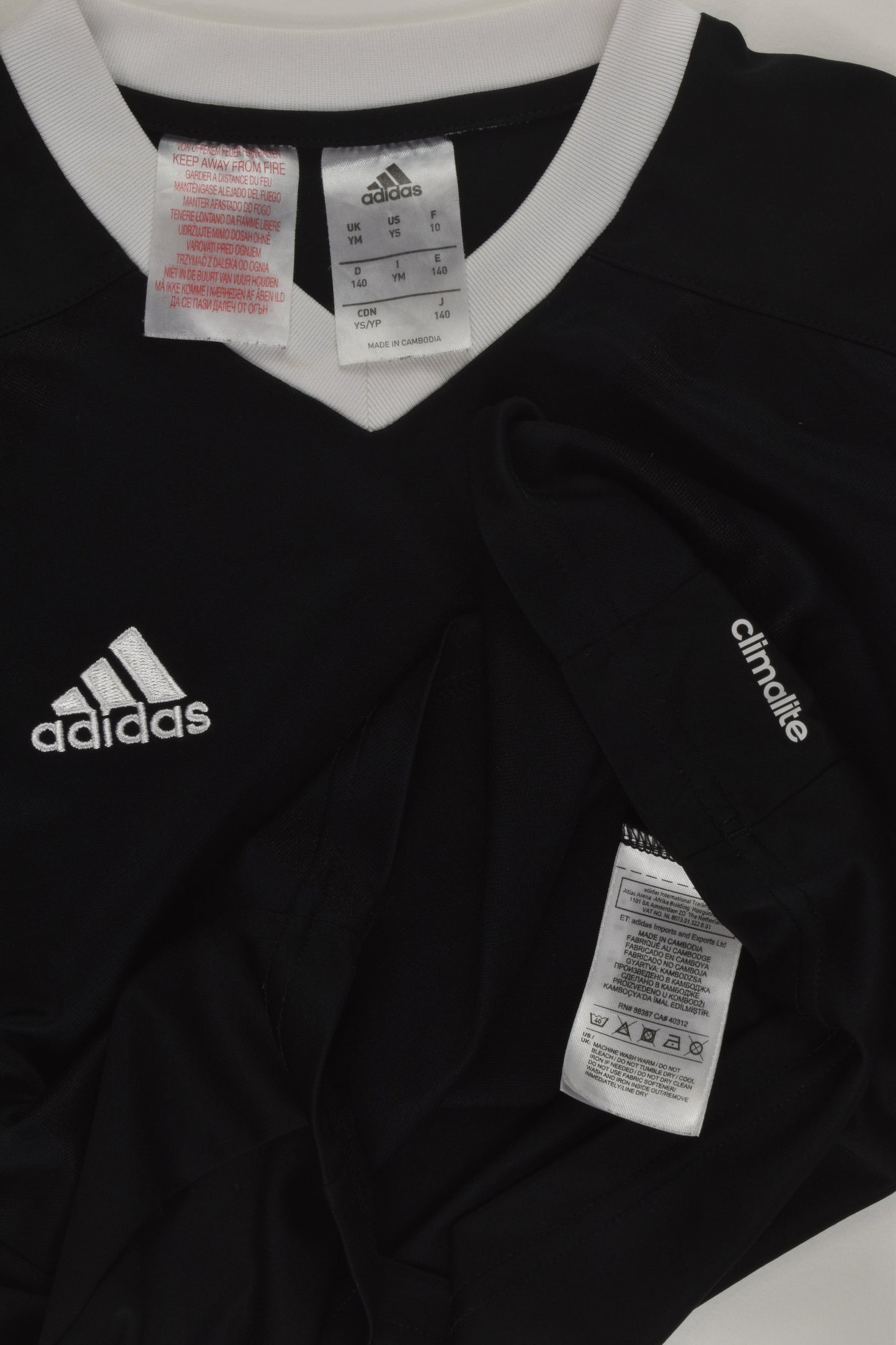 Adidas Size 10 Black Sport T-shirt