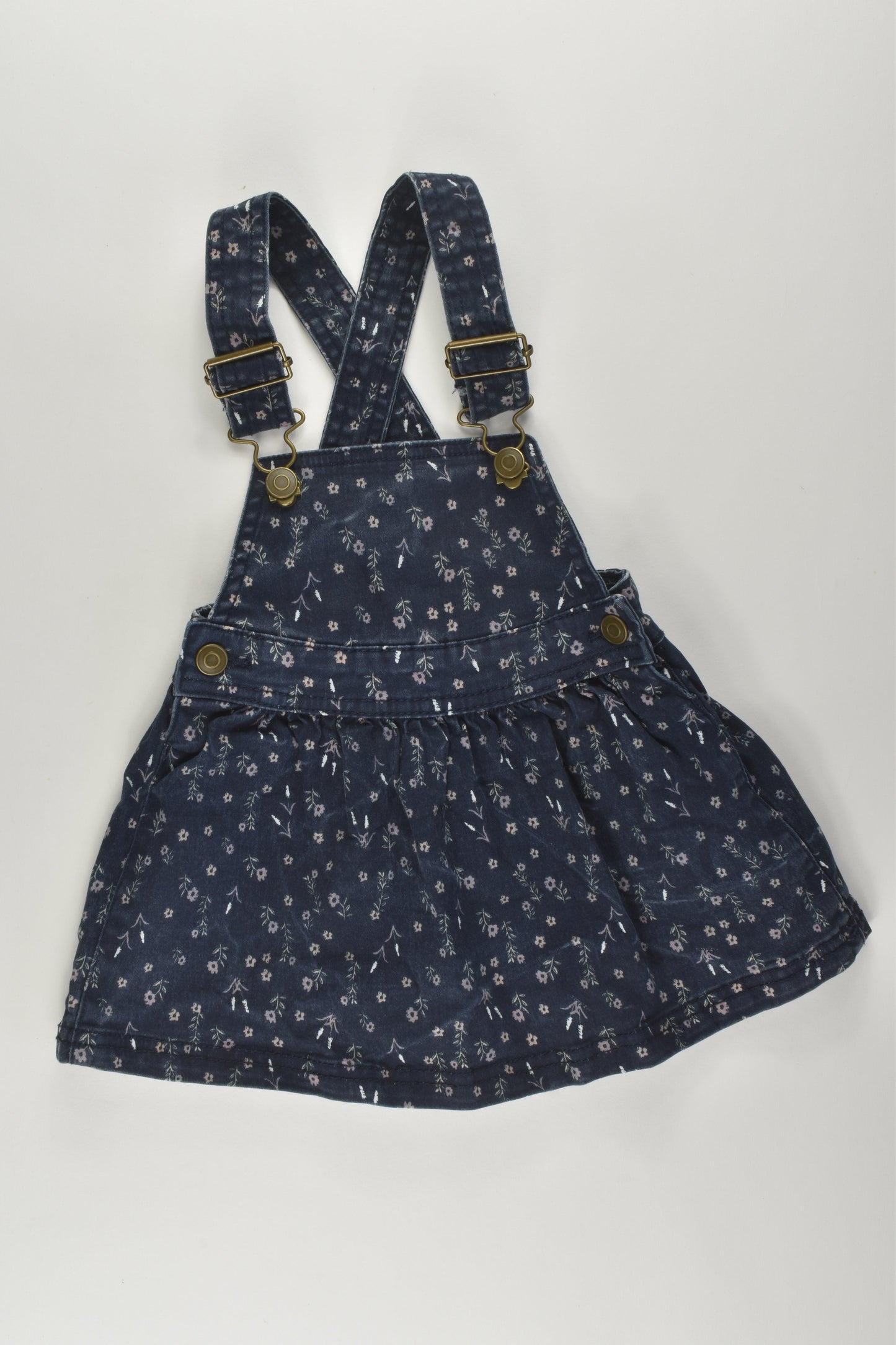 Anko Size 1 Floral Pinafore Dress