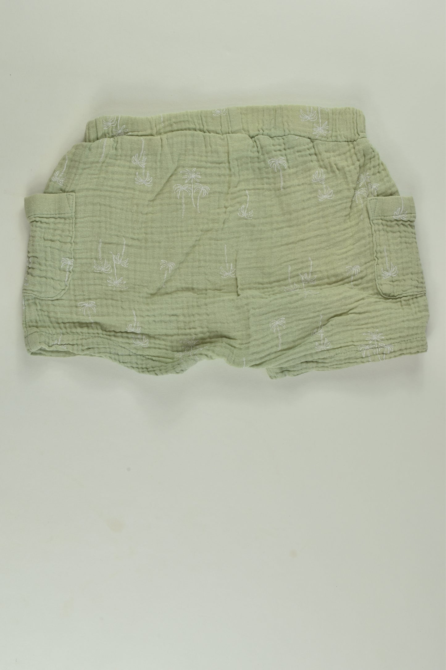 Anko Size 1 Palmtrees Muslin Shorts