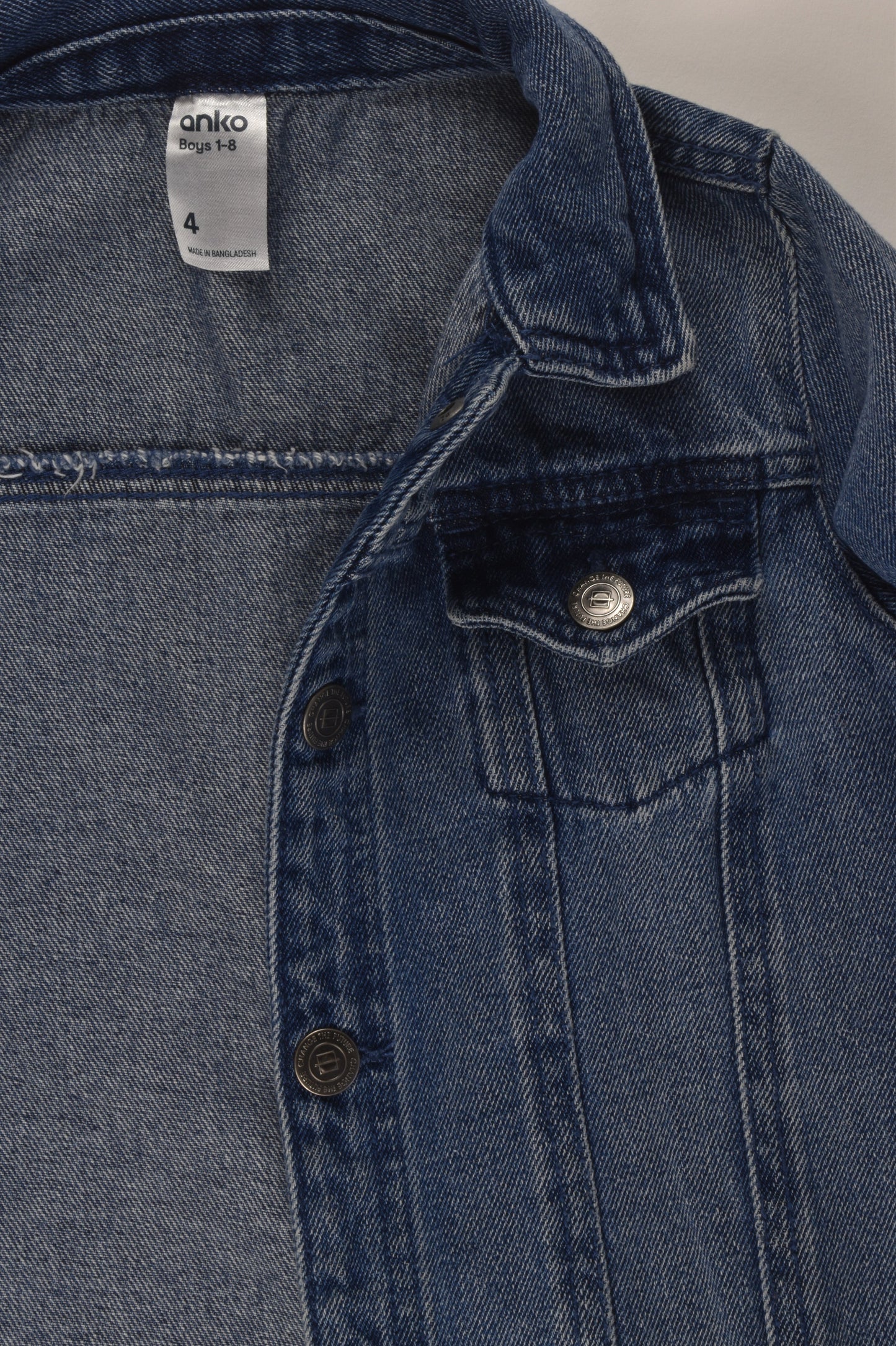 Anko Size 4 'Change the Future' Denim Jacket