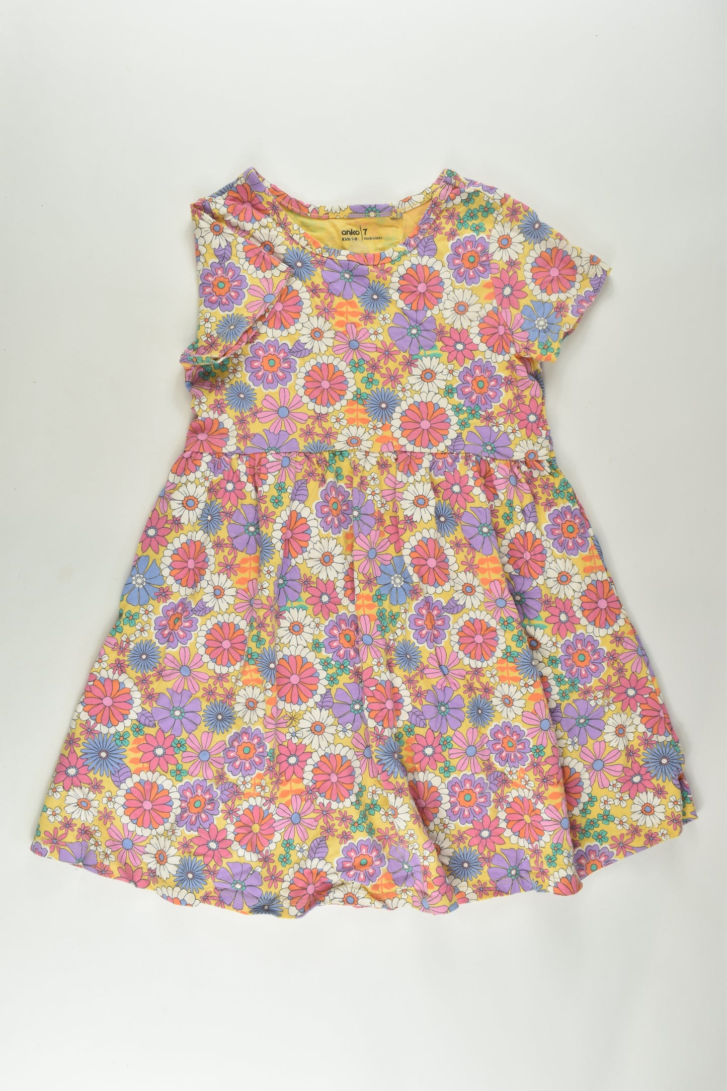 Anko Size 7 Retro Flowers Dress