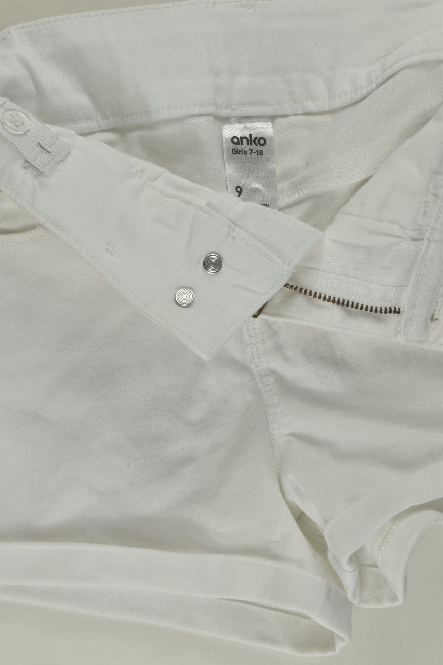 Anko Size 9 White Denim Shorts