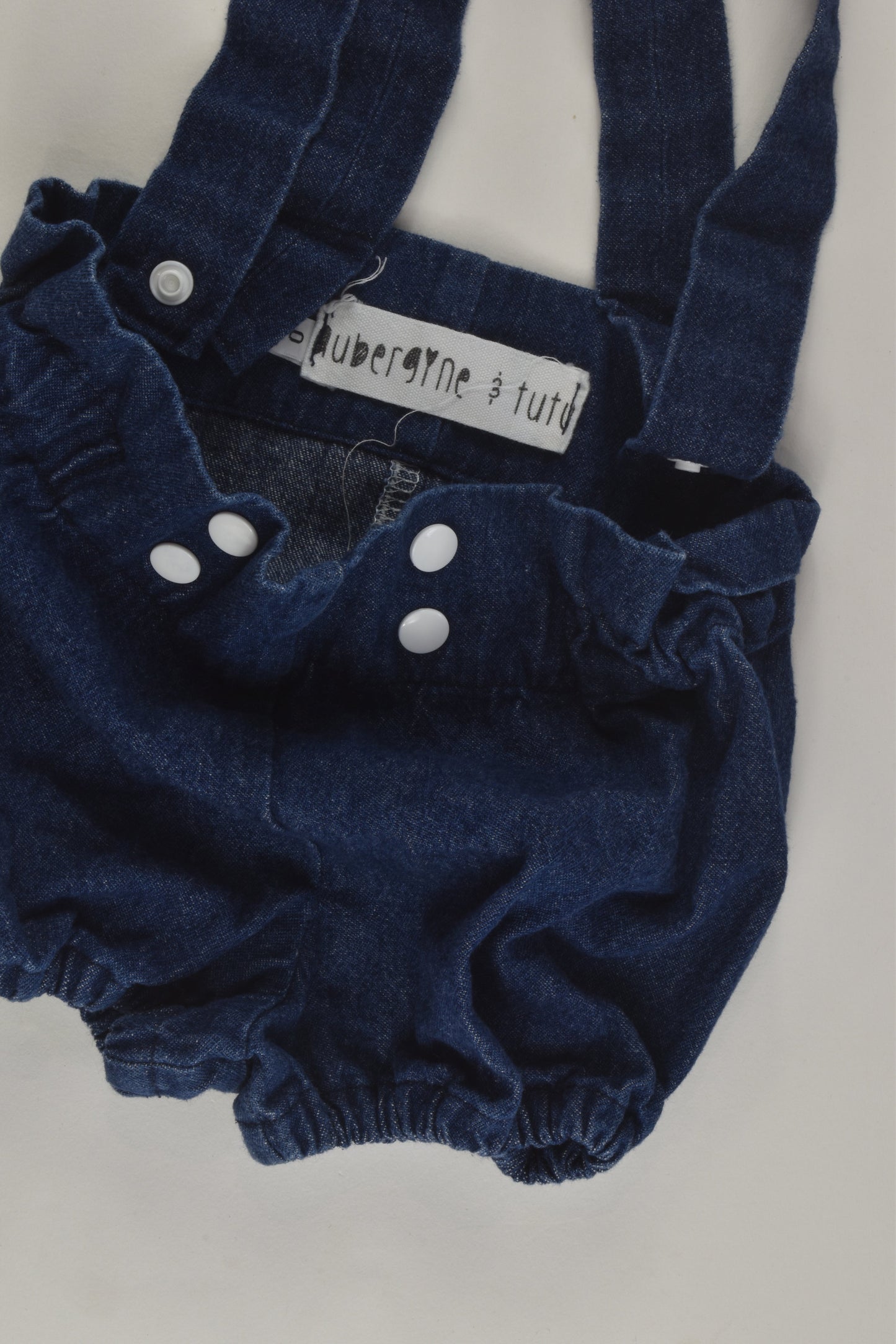 Aubergine & Tutu Size 0 Denim Short Overalls