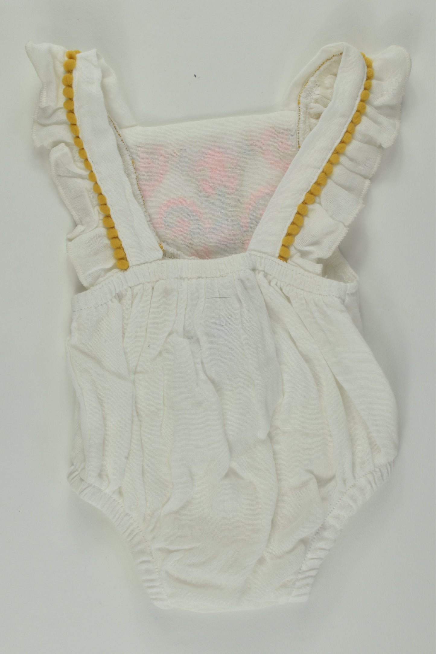 Baby Baby Size 0000 Muslin Embroidery Bubble Romper
