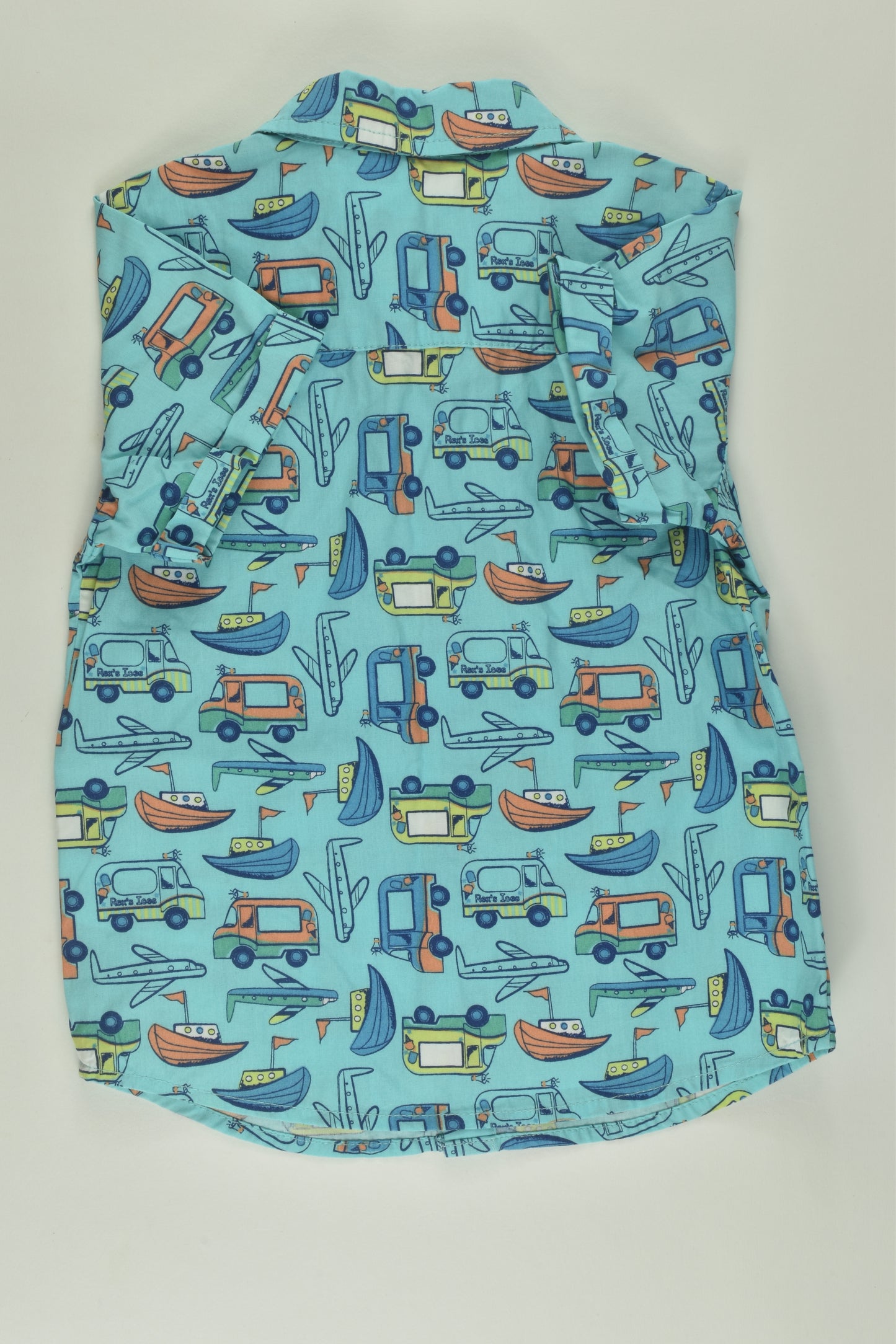 Baby M&Co Size 1 Vehicle Button-up shirt