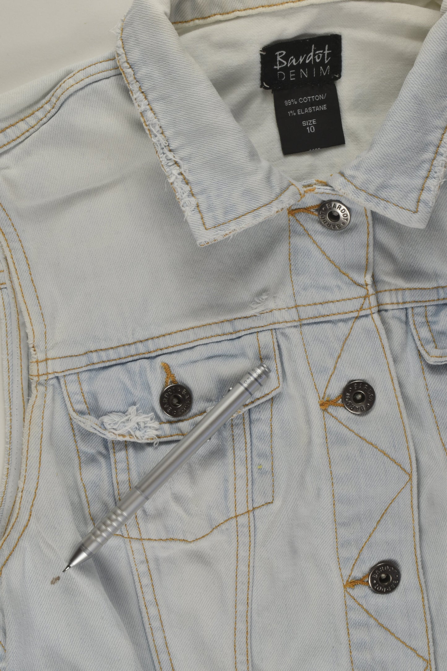 Bardot Size 10 Denim Vest