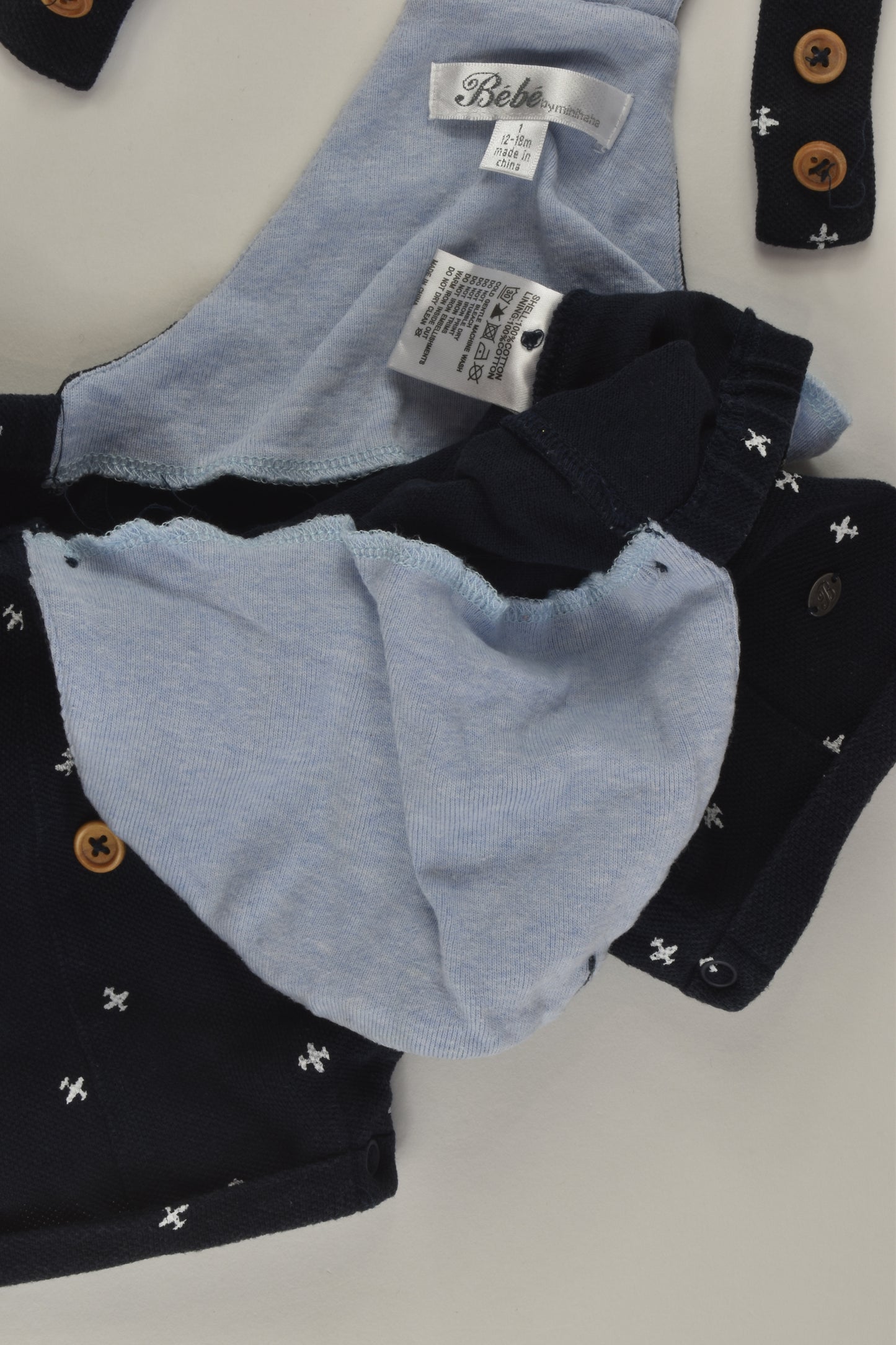 Bébé by Minihaha Size 1 Short Overalls