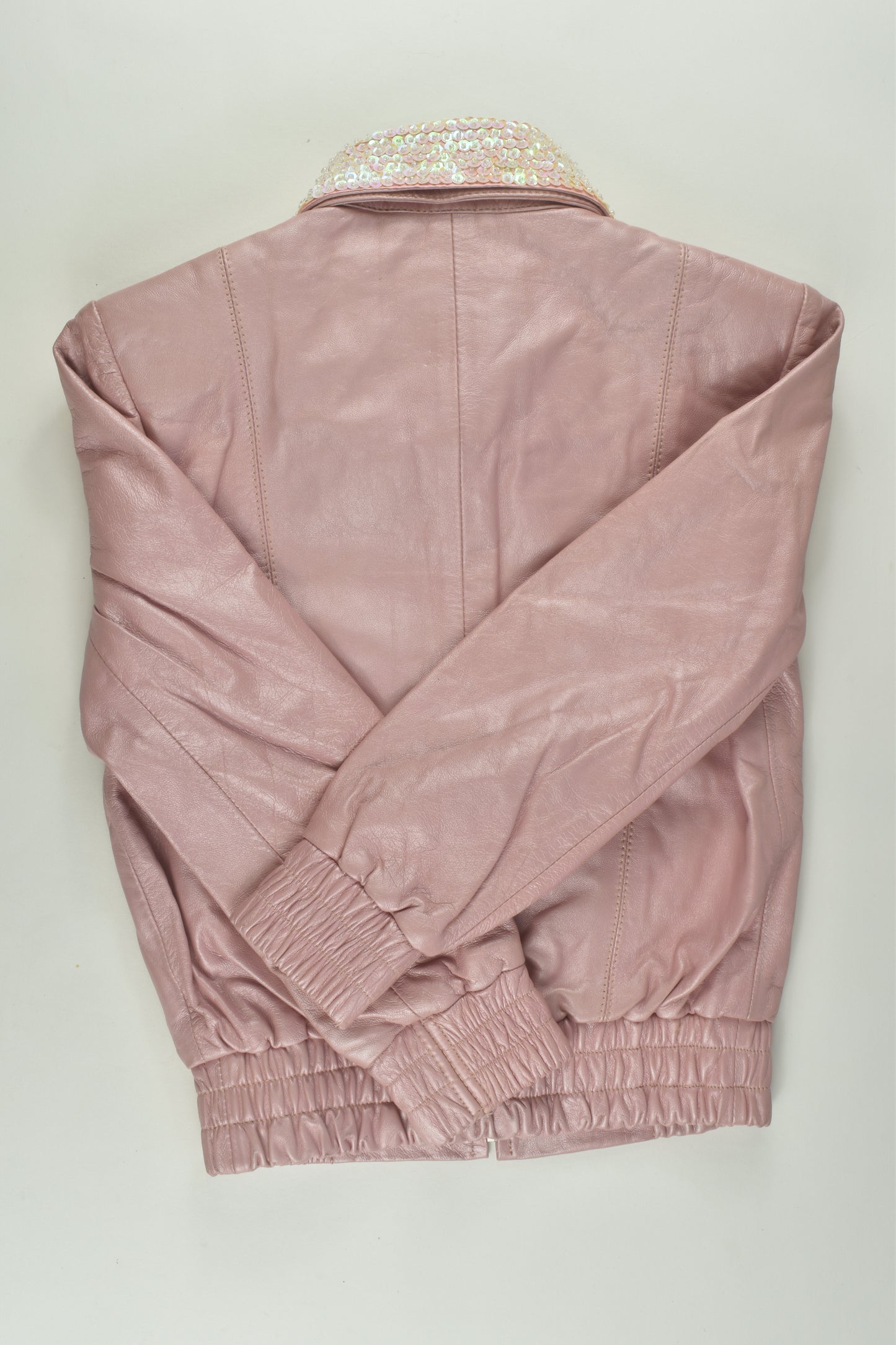 Bombastic Size 4 Leather Jacket with Removable Collar