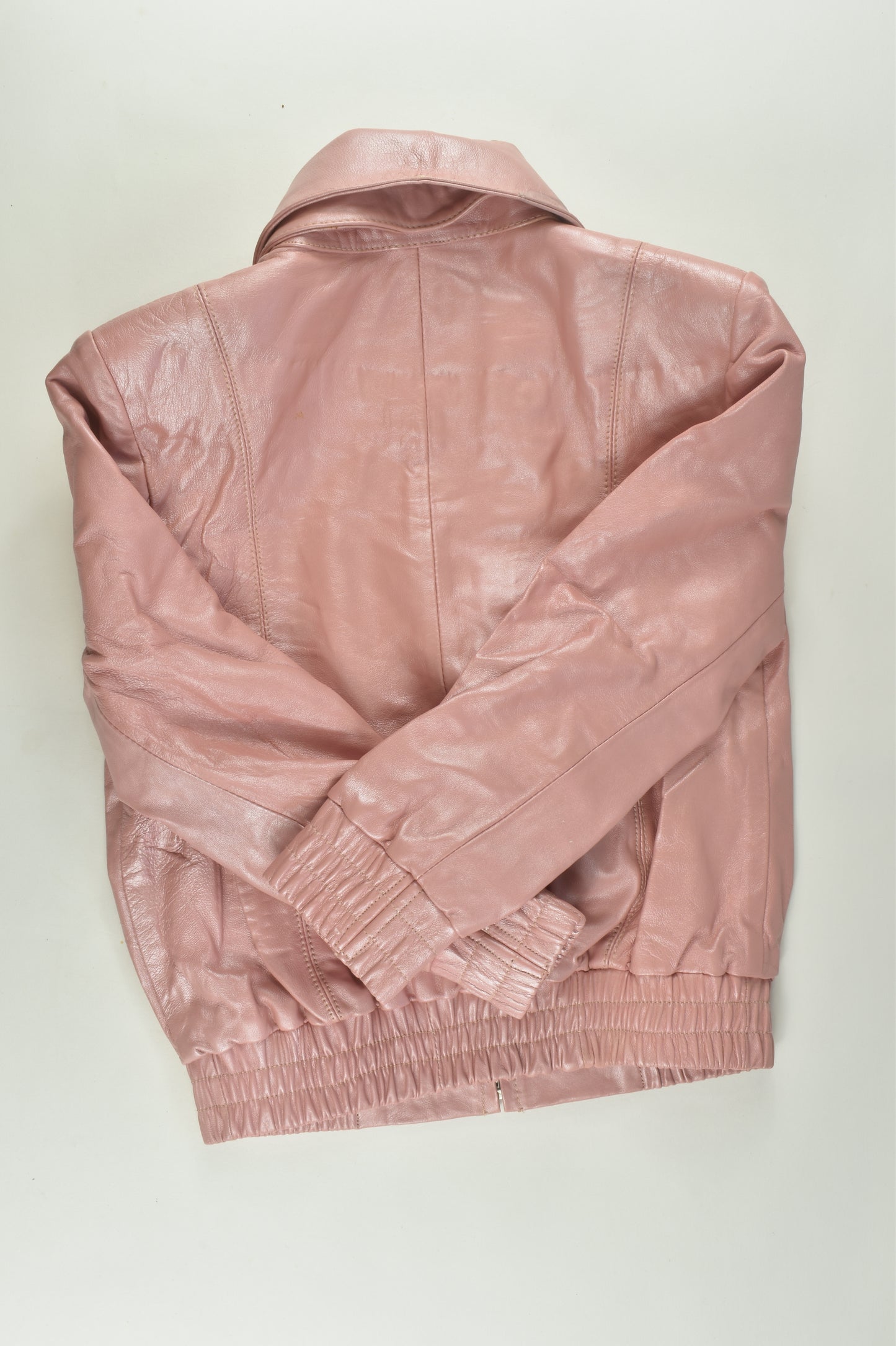 Bombastic Size 8 Leather Jacket with Removable Collar