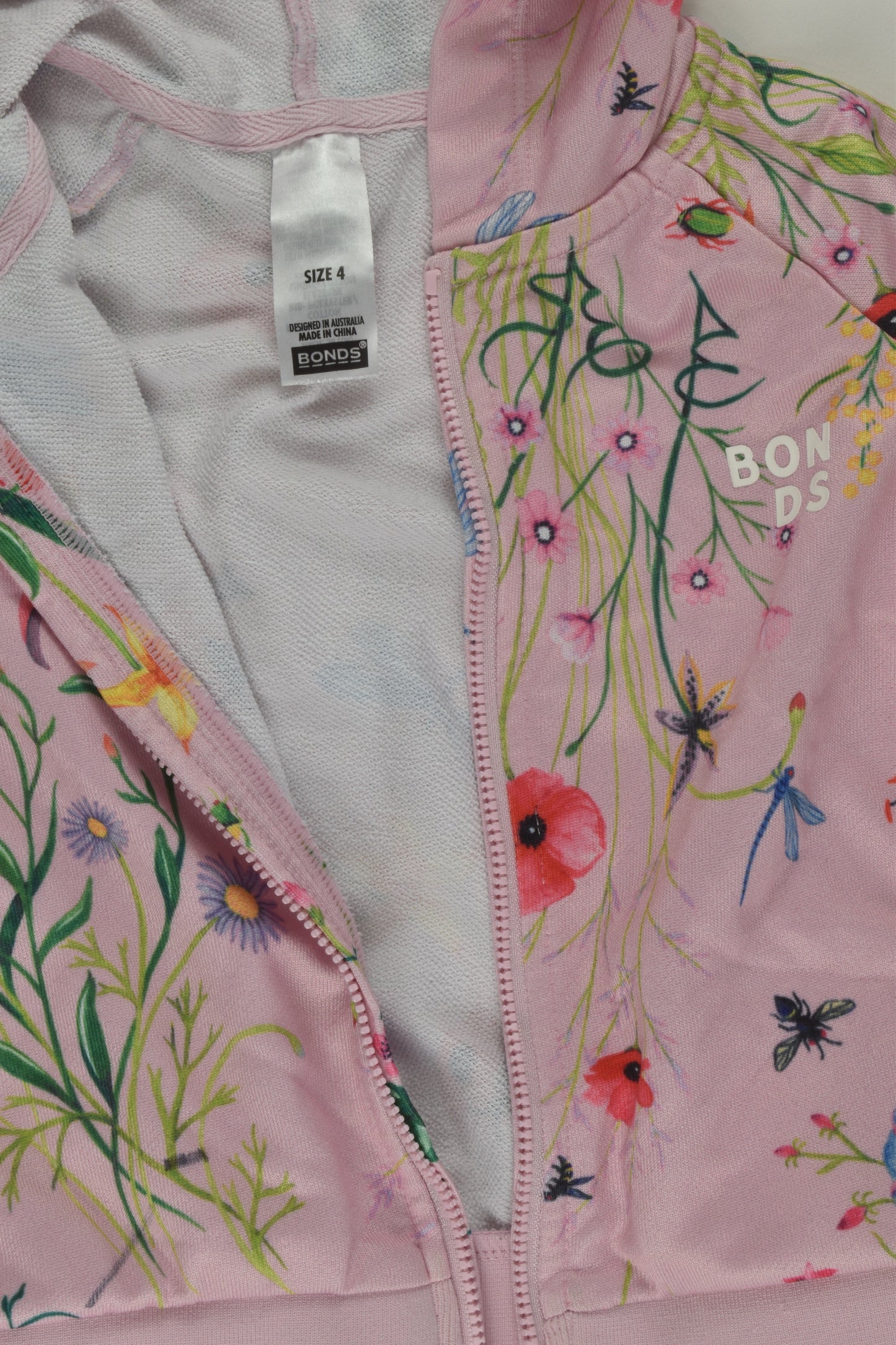Bonds Size 4 Floral Zip Jumper