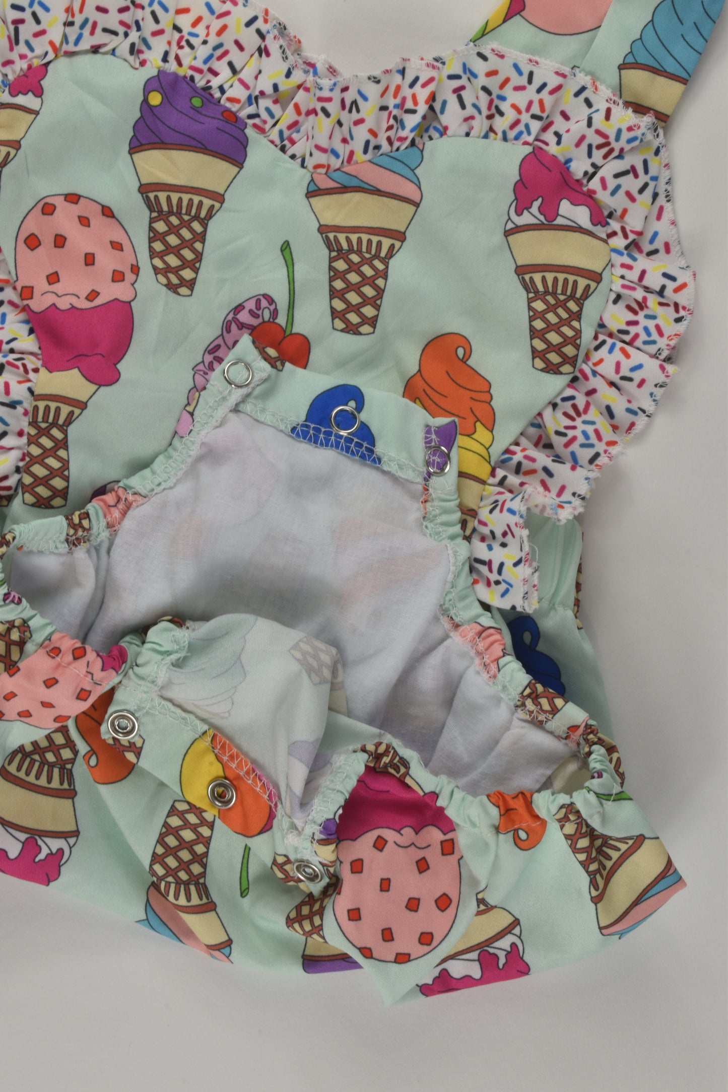 Brand Unknown Size 1-2 Ice Cream Bubble Romper