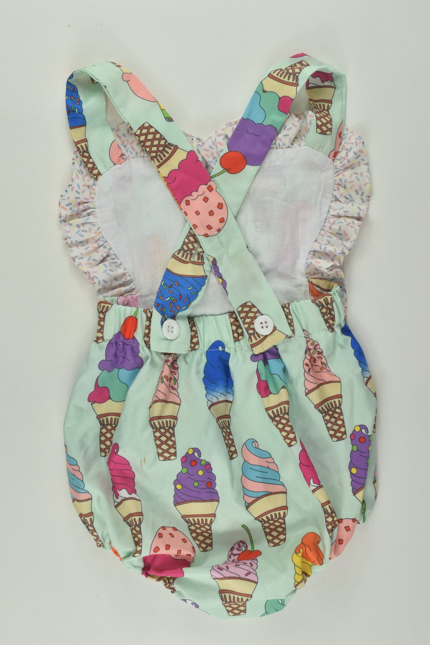 Brand Unknown Size 1-2 Ice Cream Bubble Romper
