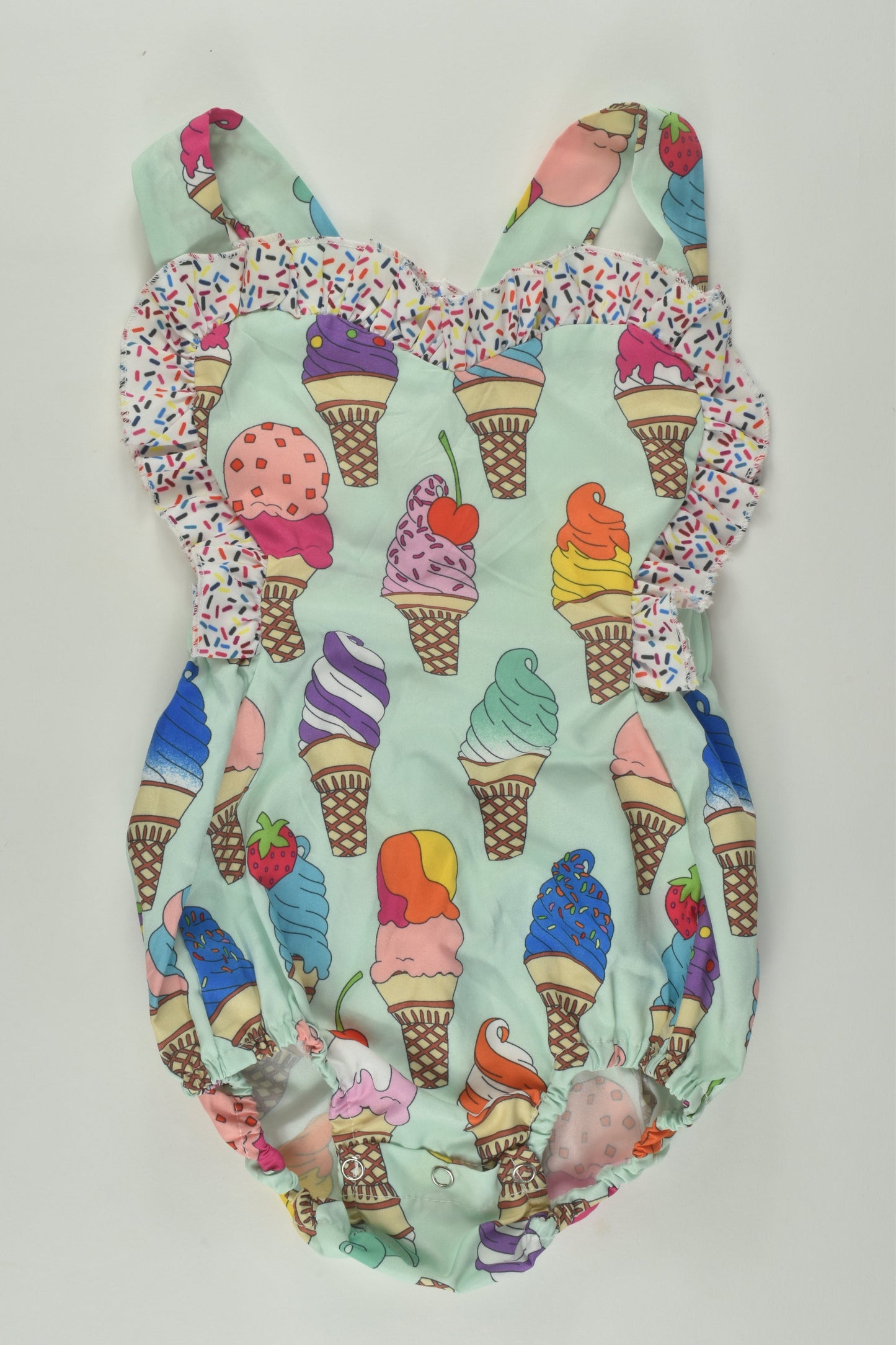 Brand Unknown Size 1-2 Ice Cream Bubble Romper