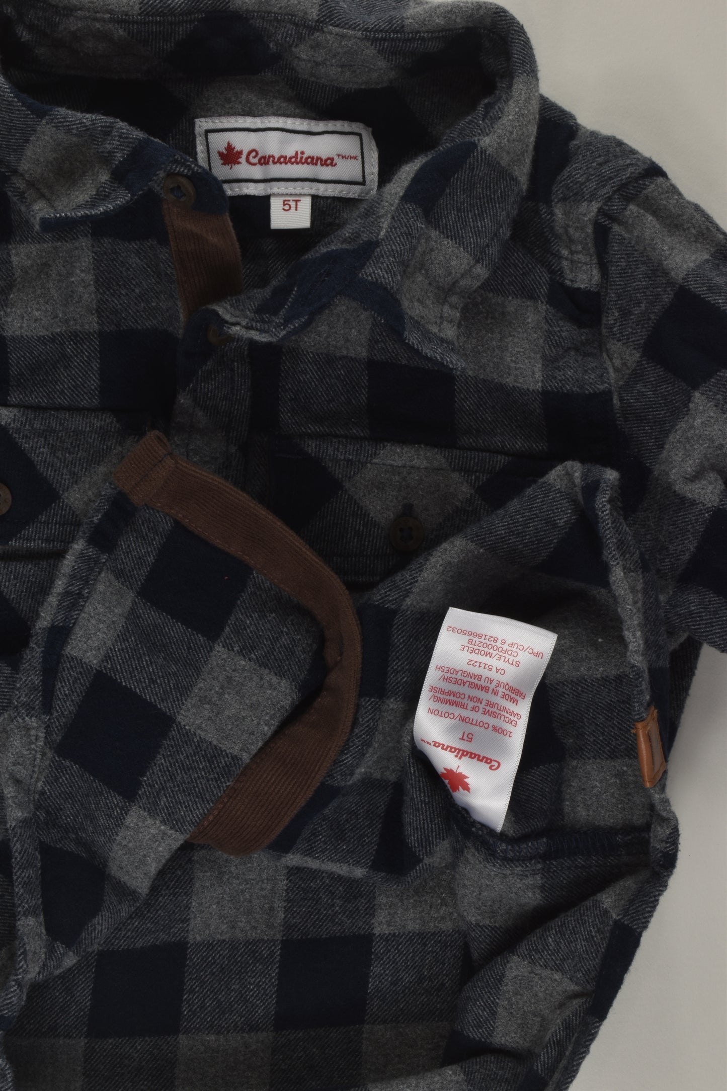 Canadiana Size 5 Winter Shirt