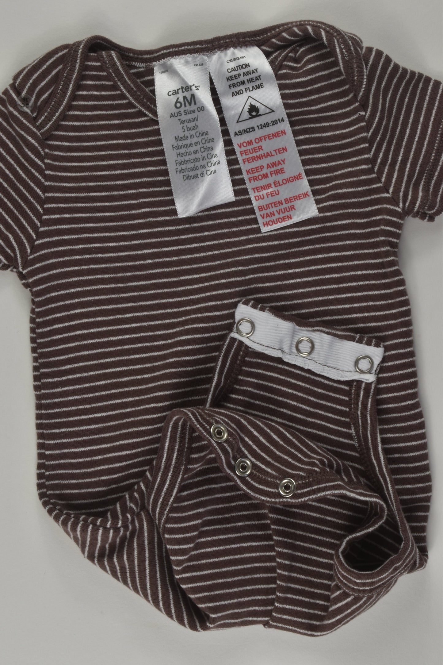 Carters Size 00 Striped Bodysuit