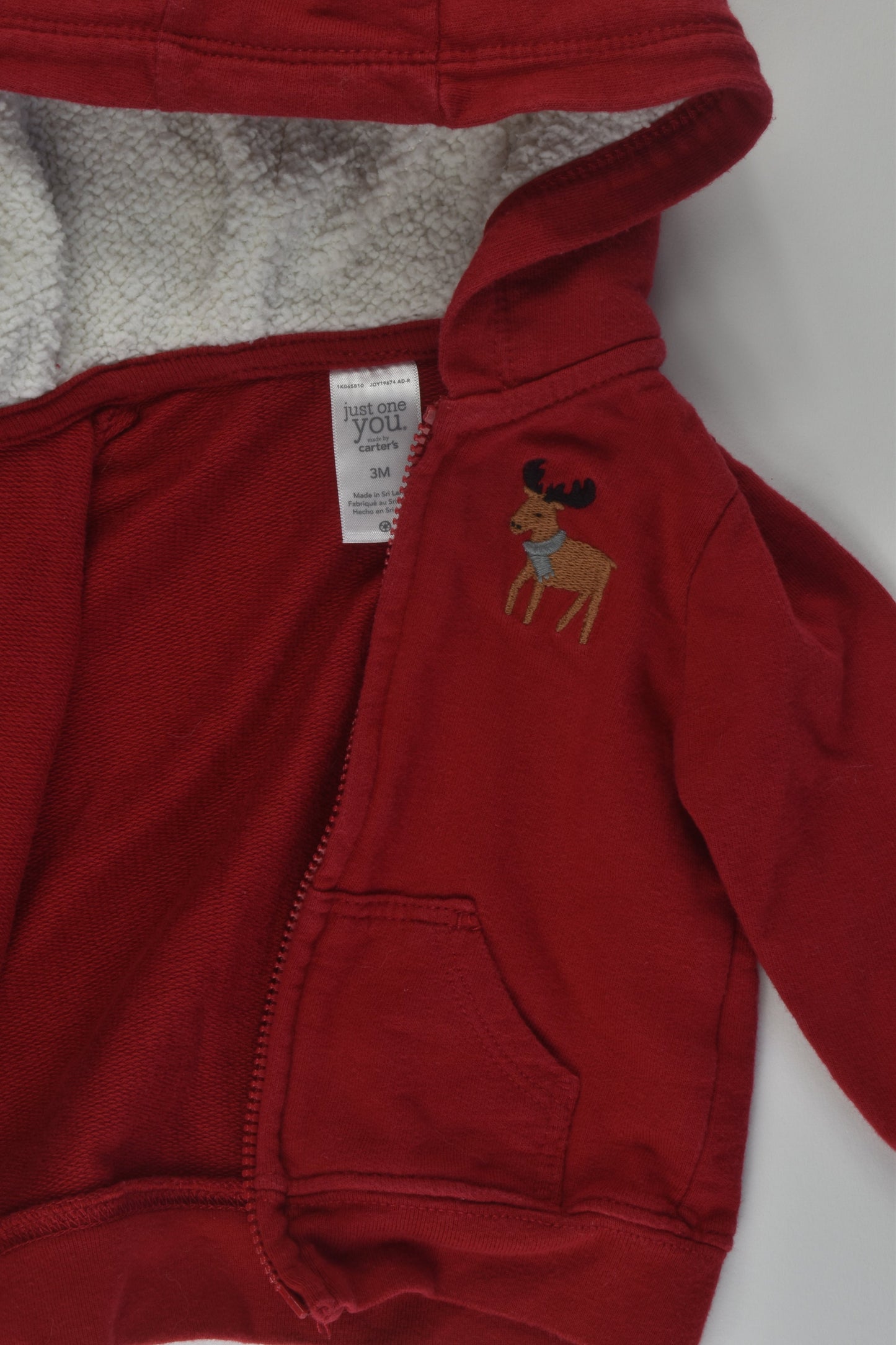 Carter's Size 000 Moose Zip Jumper