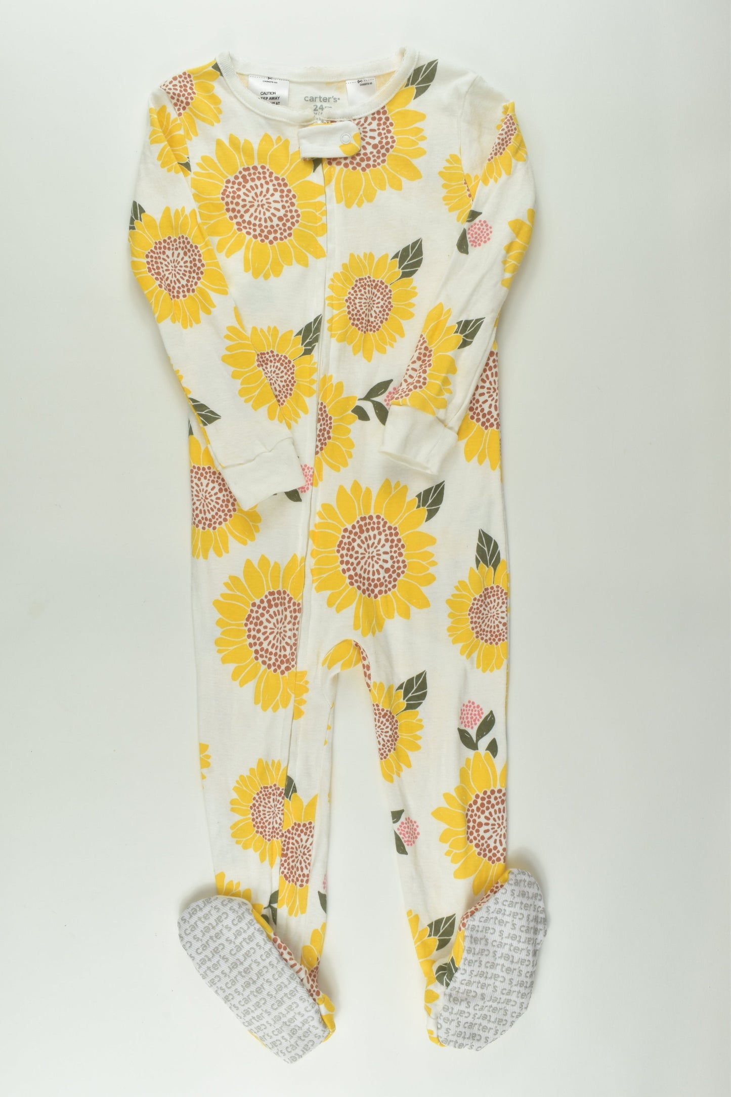 Carter's Size 2 Sunflower Footed Romper