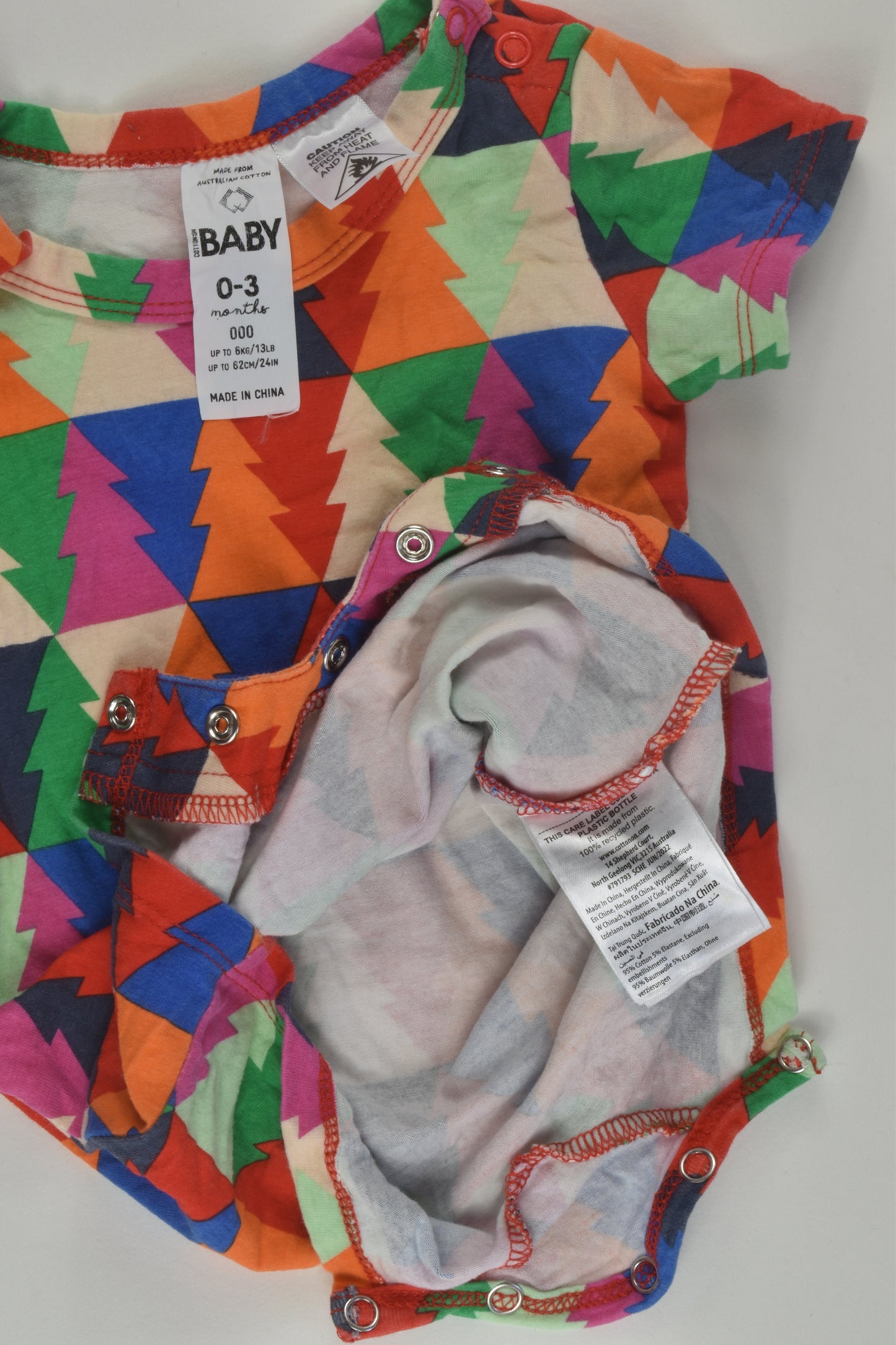 Cotton On Baby Size 000 Christmas Short Romper