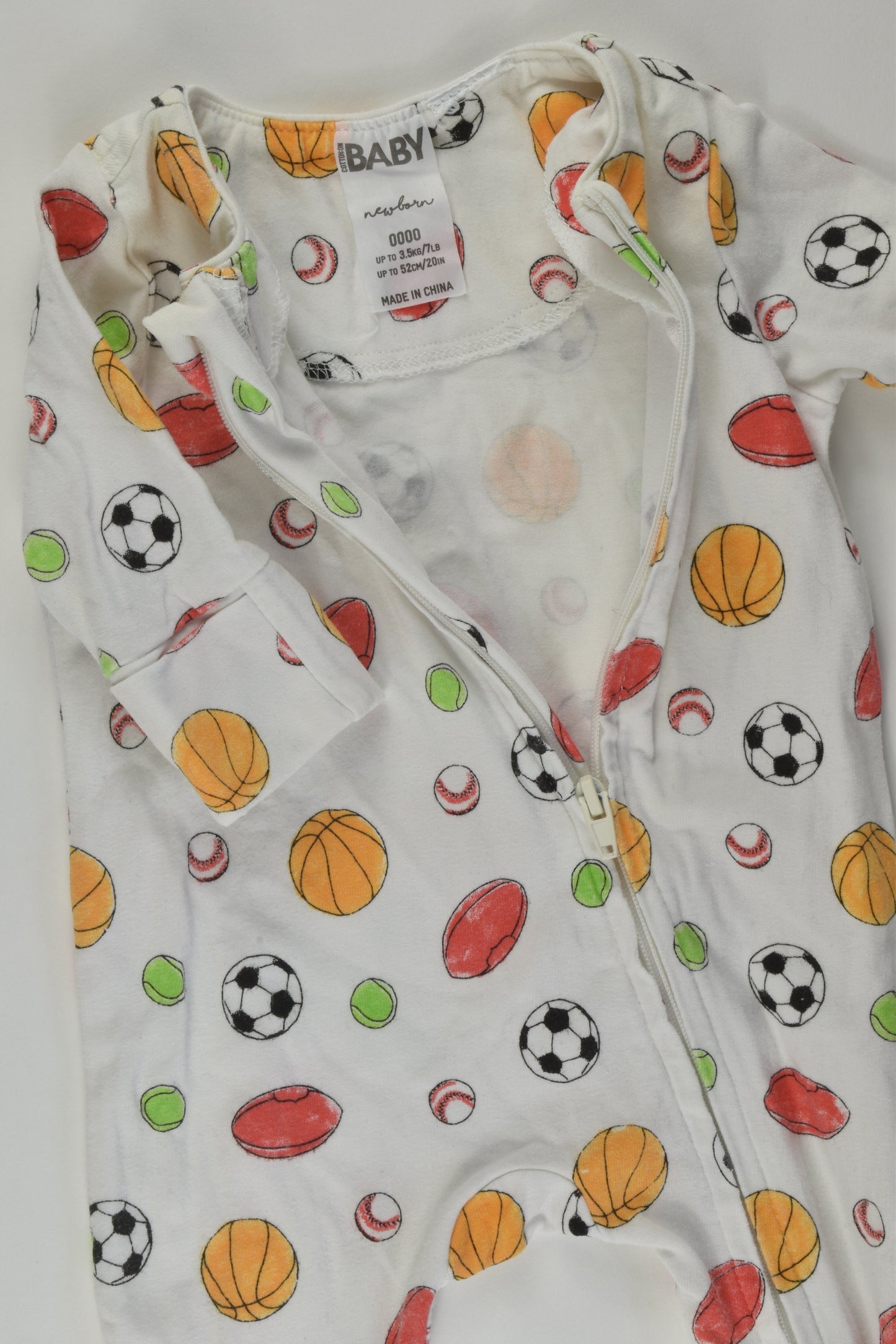 Cotton On Baby Size 0000 Footed Romper