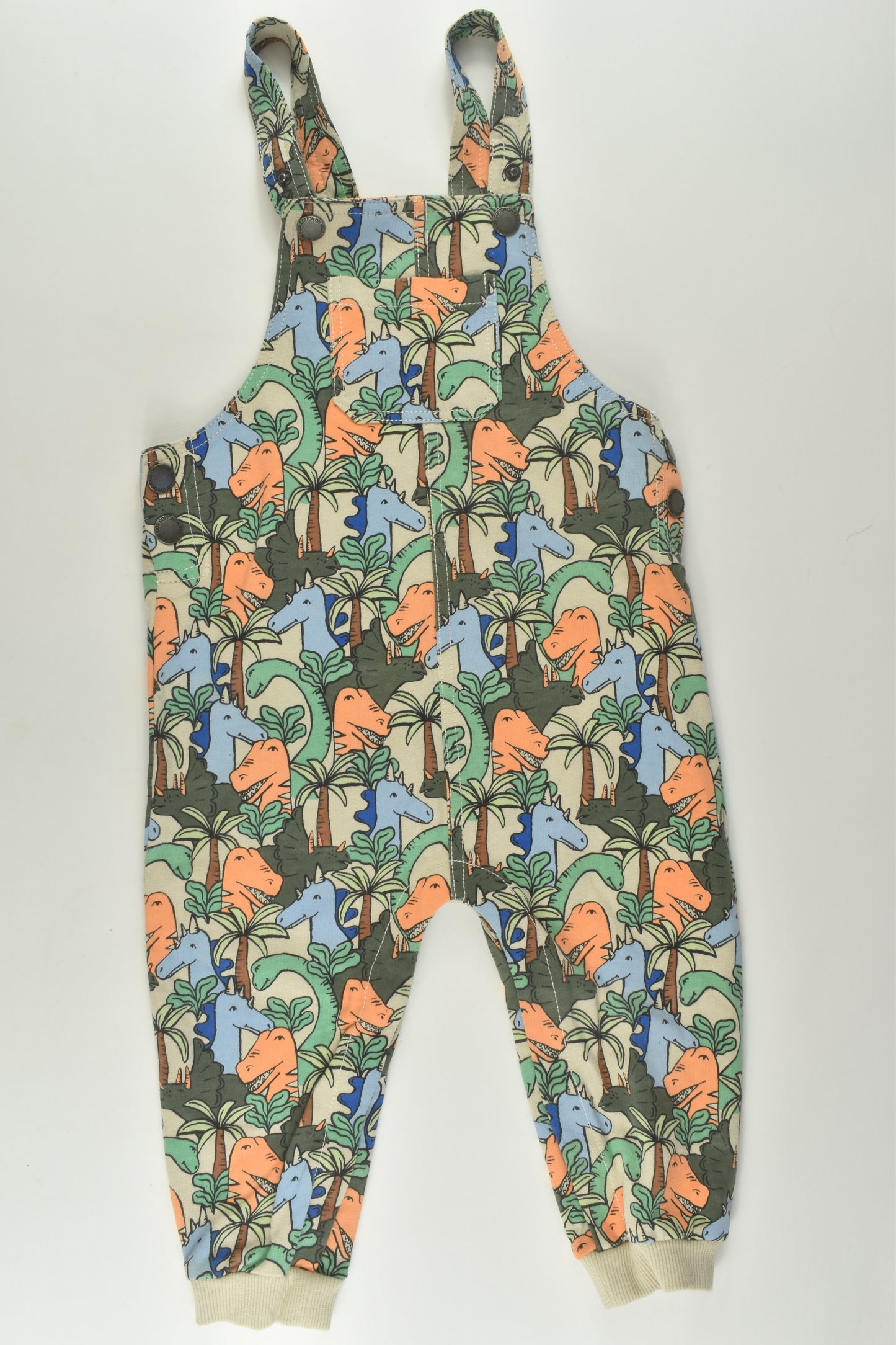 Cotton On Baby Size 2 Dinosaur Overalls