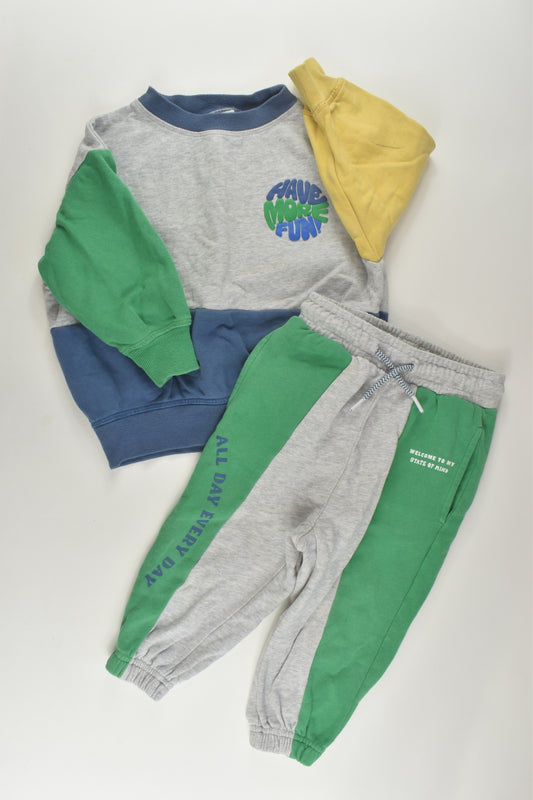Cotton On Kids Size 2-3 Track Pants and Sweater