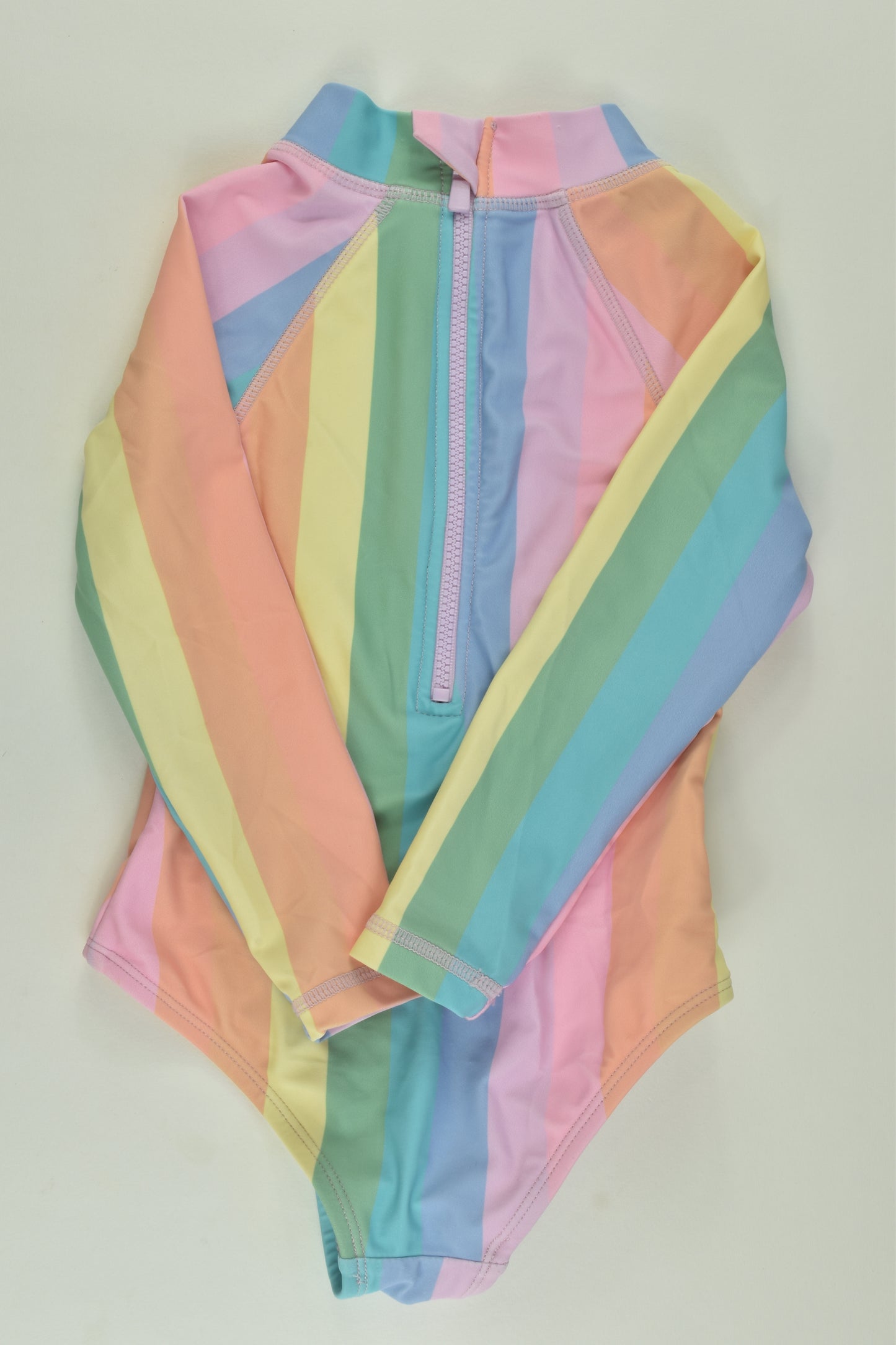 Cotton On Kids Size 2 Rainbow Stripes Rashie Suit
