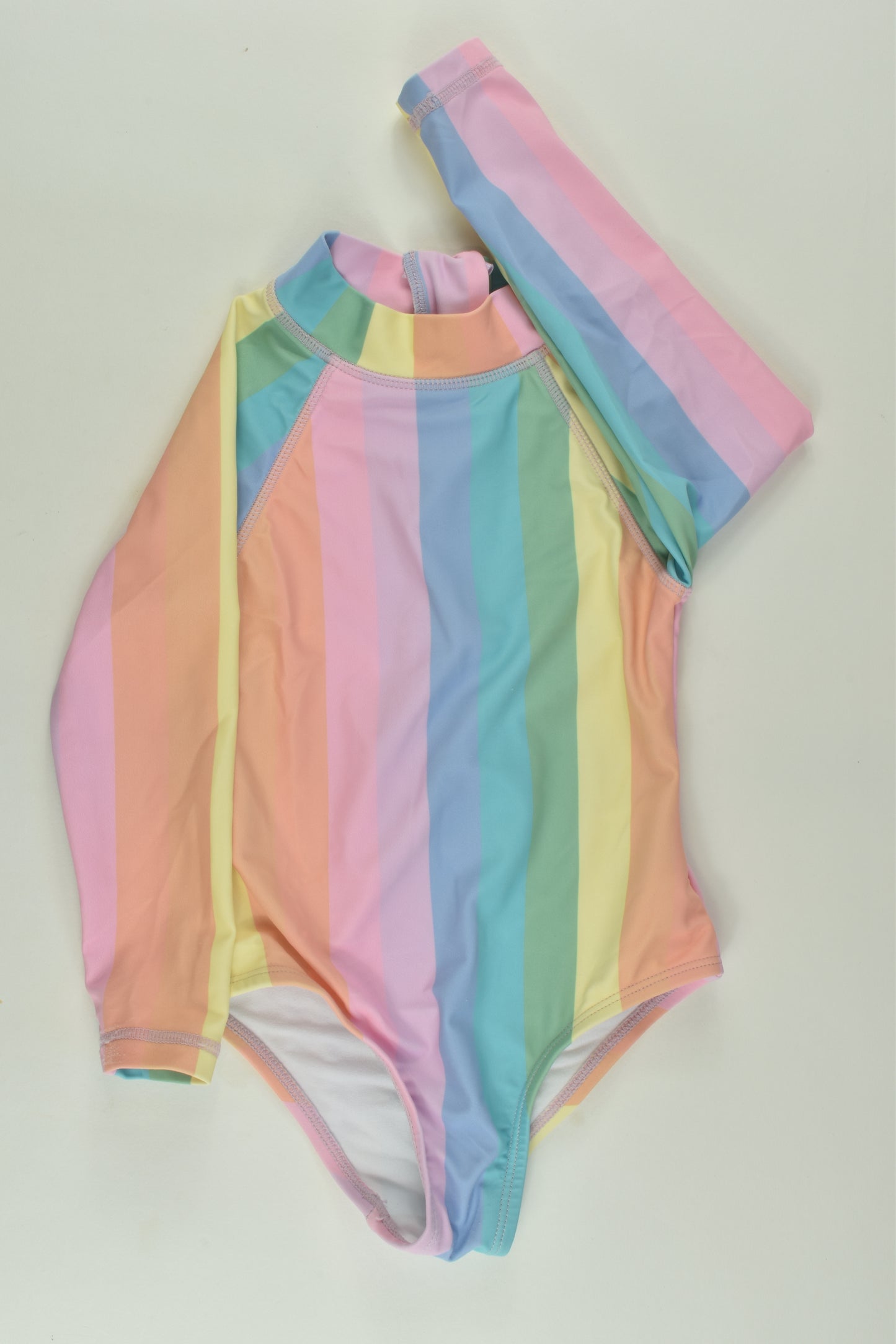 Cotton On Kids Size 2 Rainbow Stripes Rashie Suit