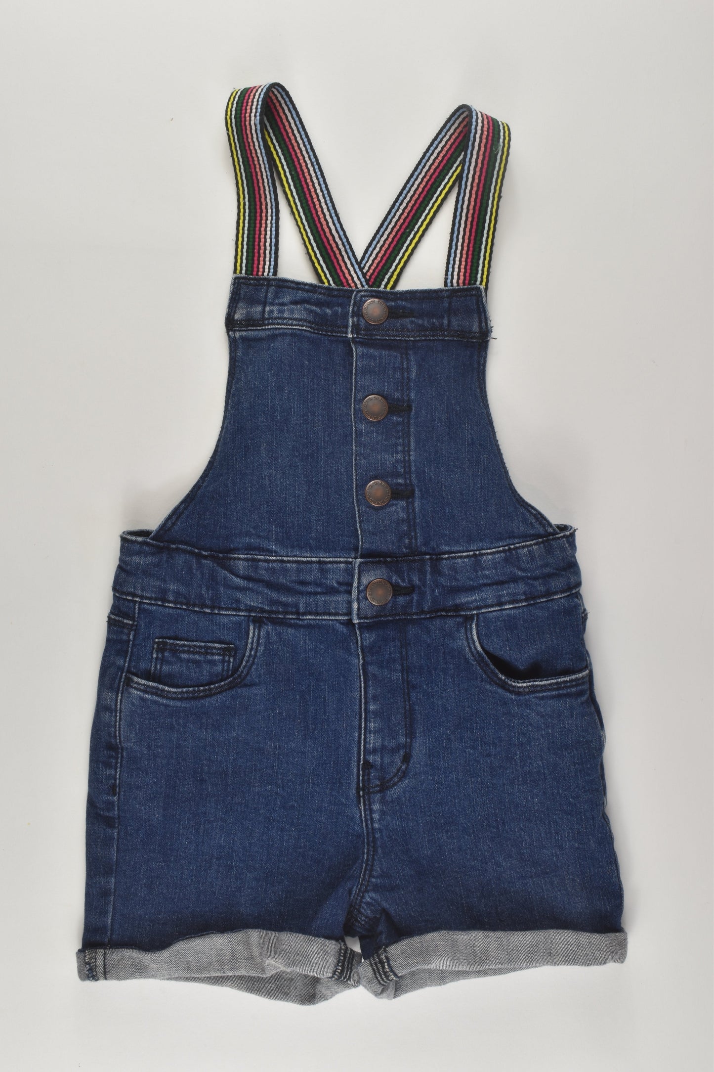 Cotton On Kids Size 3 Short Denim Overalls