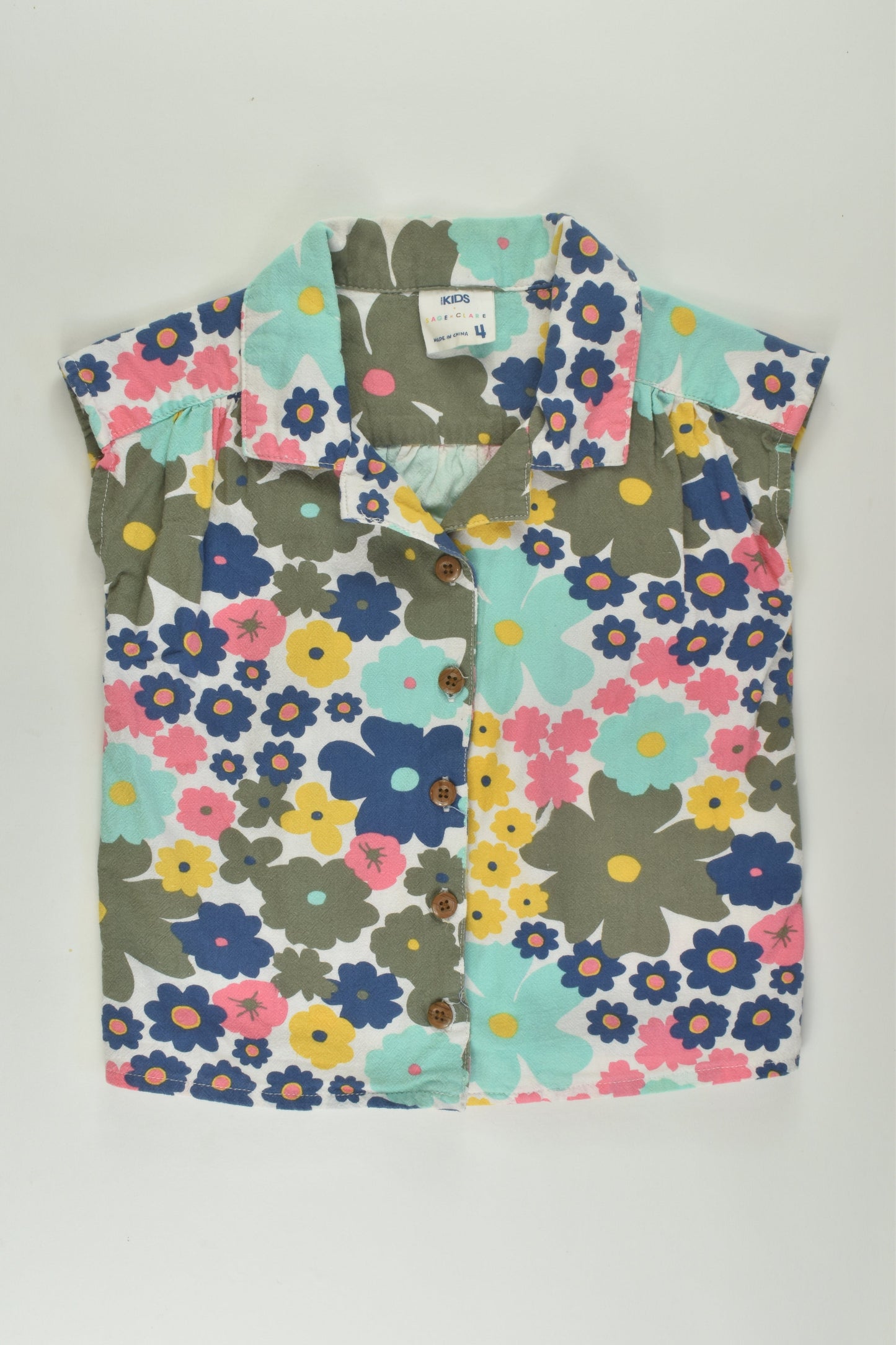 Cotton On Kids Size 4 Floral Shirt