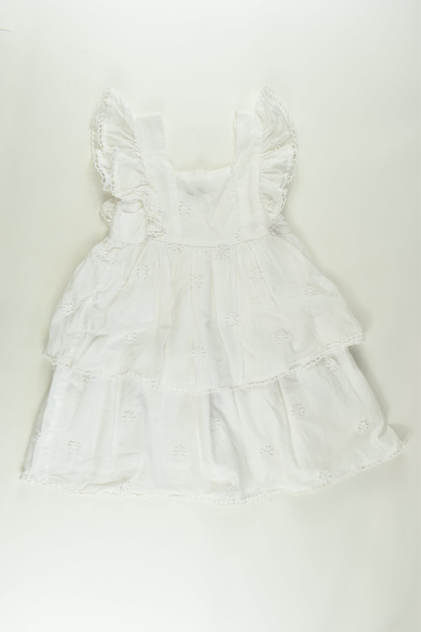 Cotton On Kids Size 4 Lined White Dress