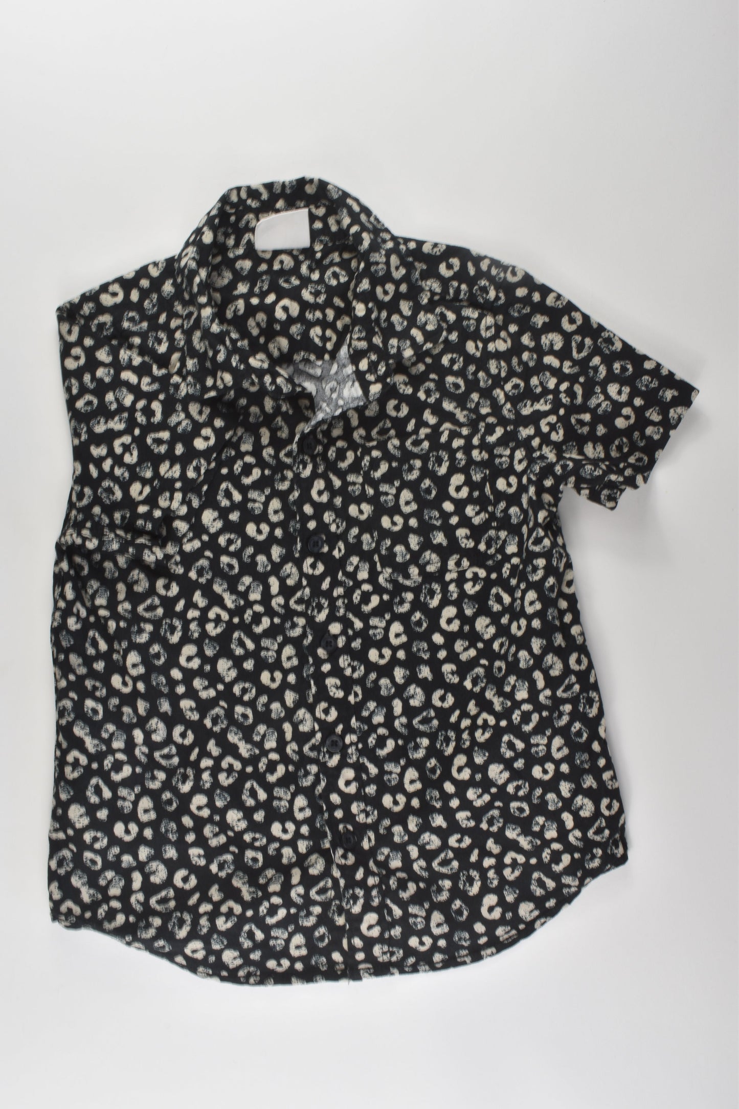 Cotton On Kids Size 7 Leopard Print Shirt