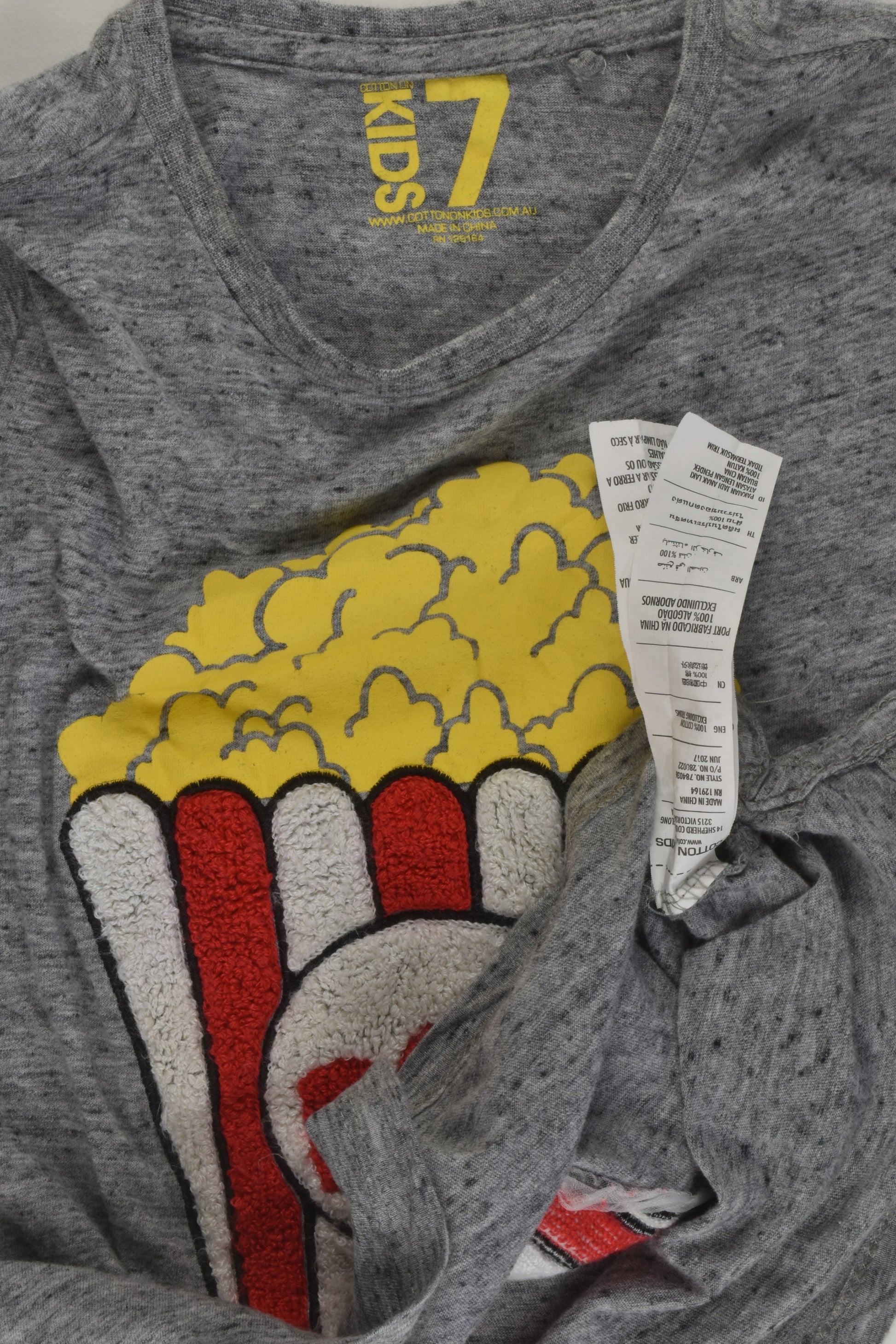 Cotton On Kids Size 7 Popcorn T-shirt