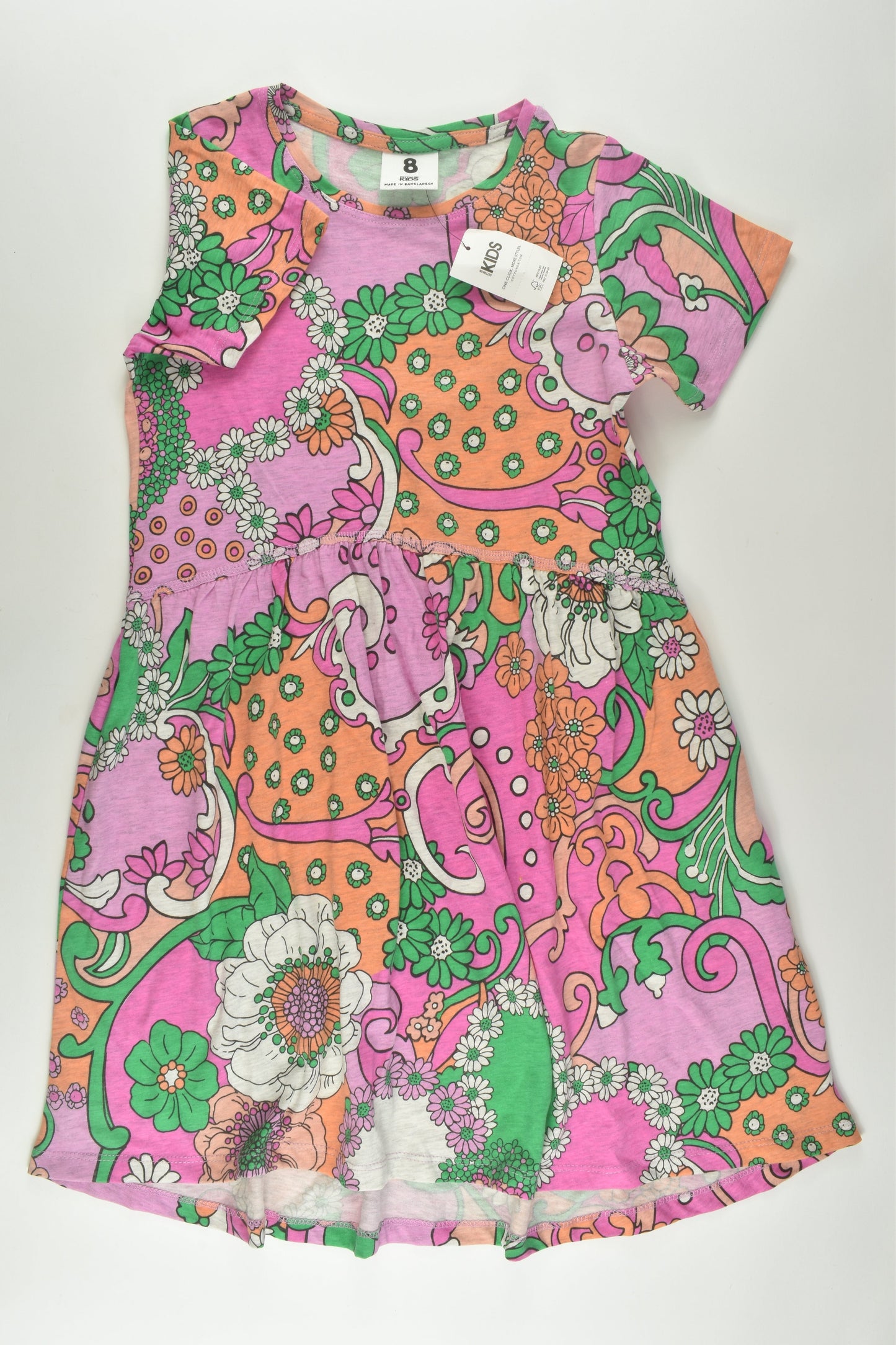 Cotton On Kids Size 8 Retro Print Dress