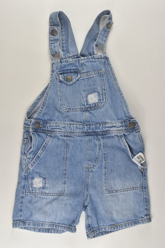 Cotton On Kids Size 8 'You Are Smart' Short Denim Overalls