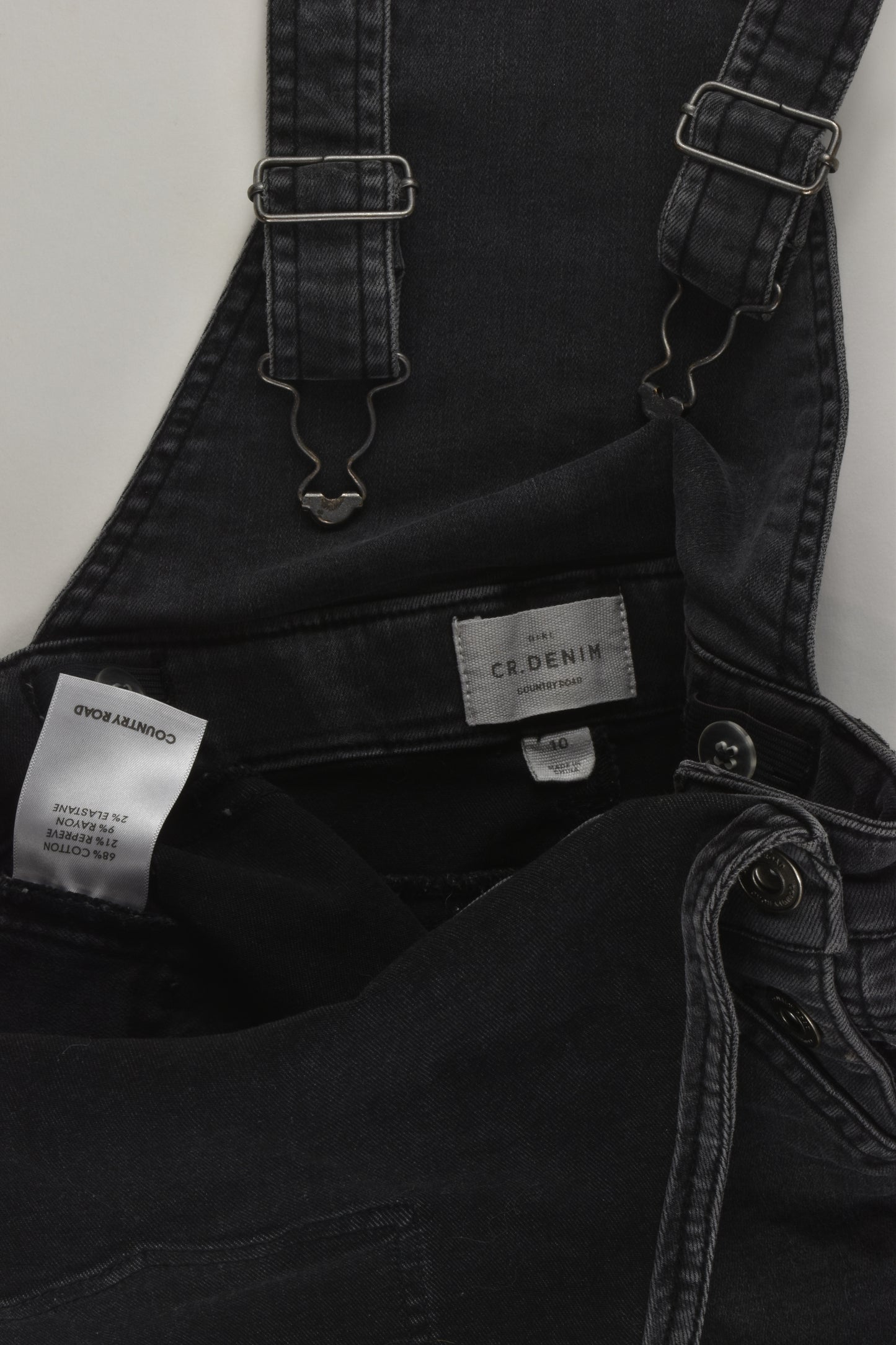 Country Road Size 10 Stretchy Short Denim Overalls