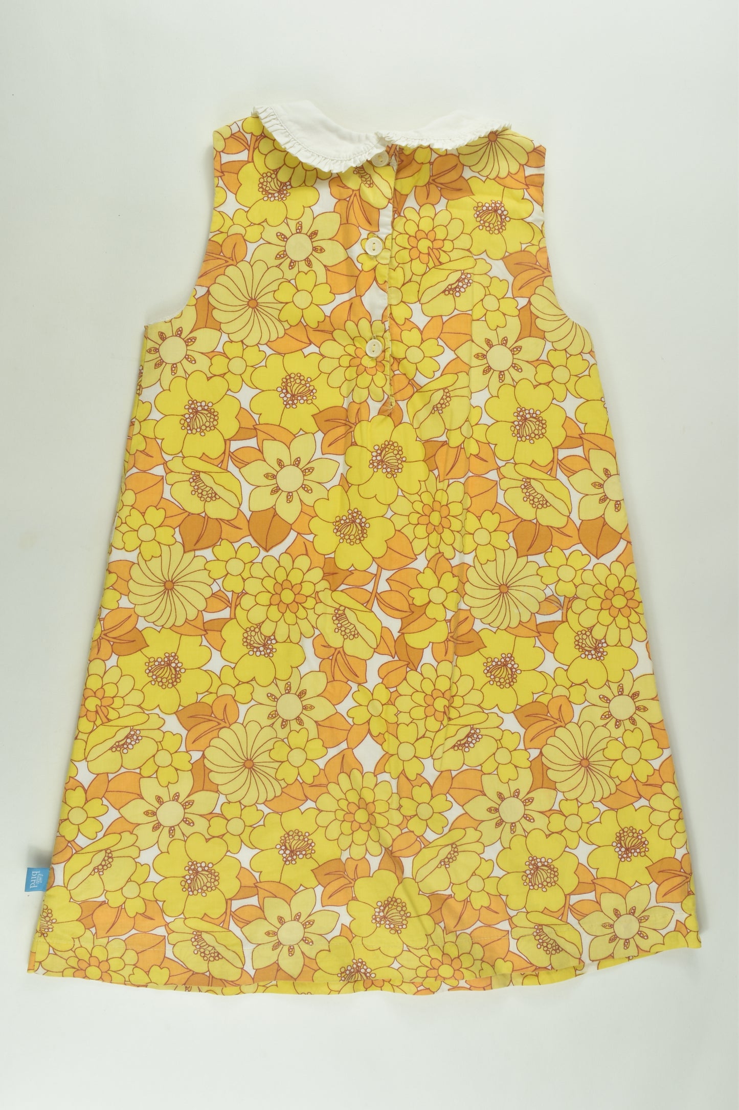 Little Bird Size 4-5 Lined Retro Flowers Dress