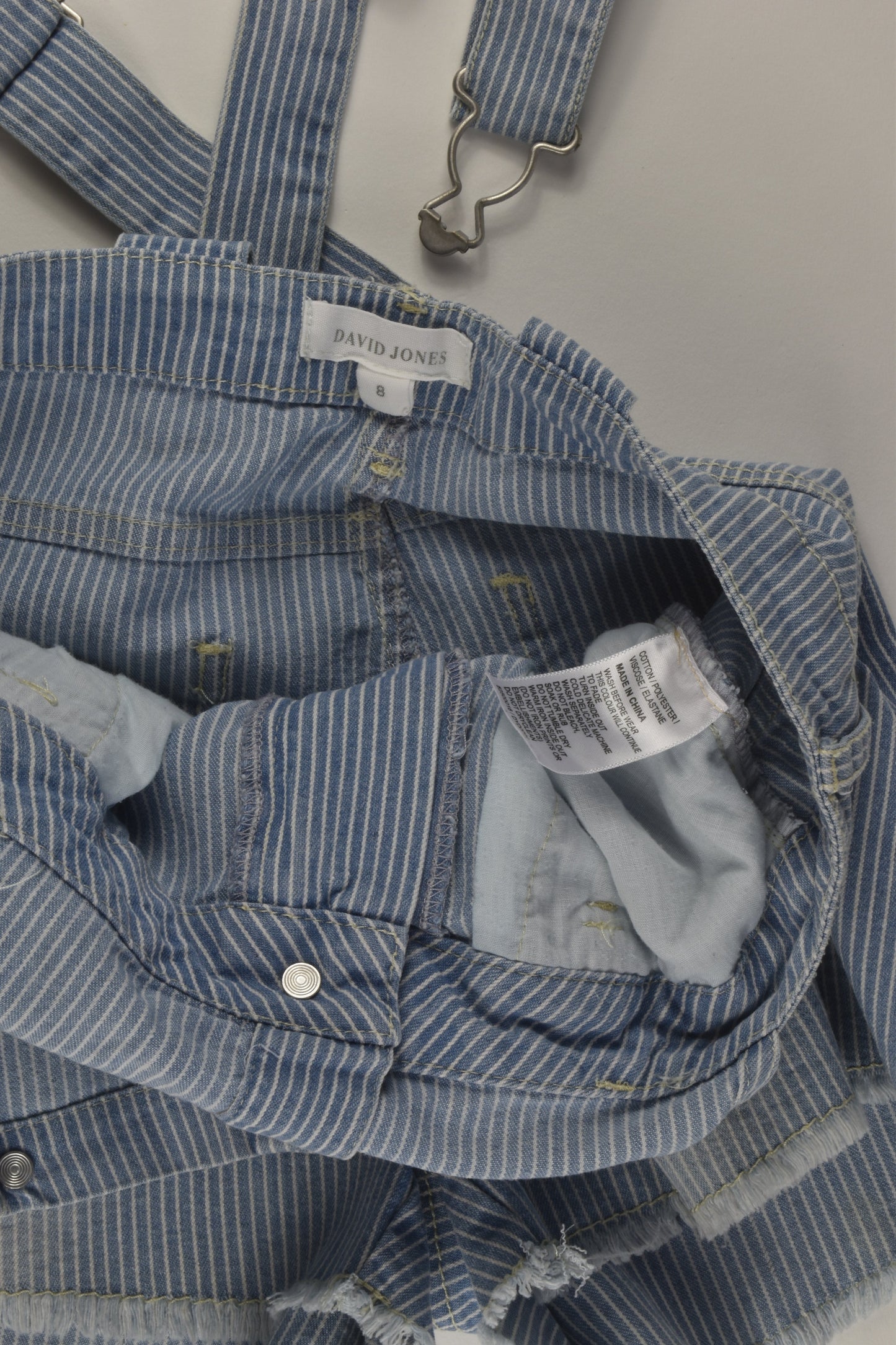 David Jones Size 8 Short Denim Overalls
