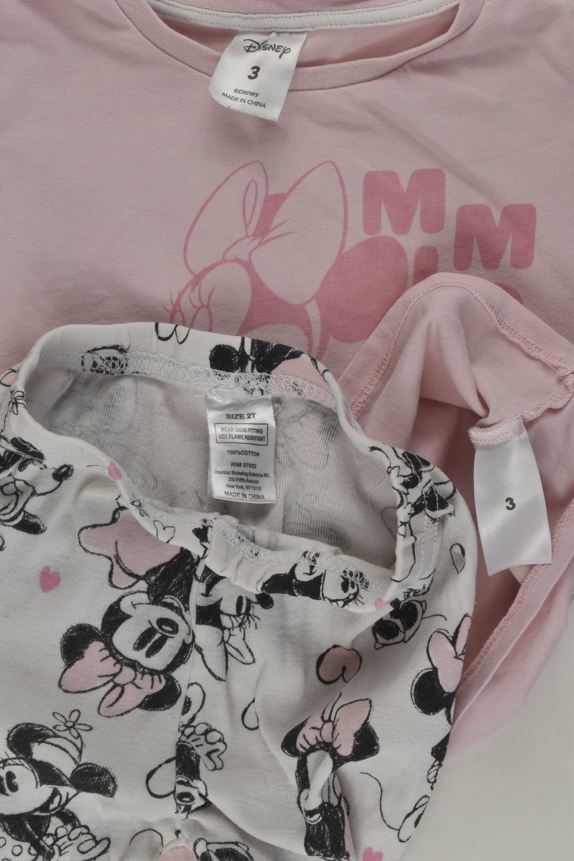 Disney Size 2-3 Minnie Mouse Pyjamas