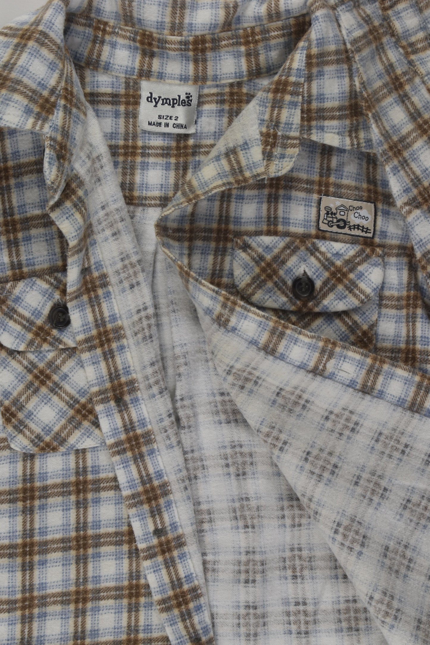 Dymples Size 2 Flannel Shirt