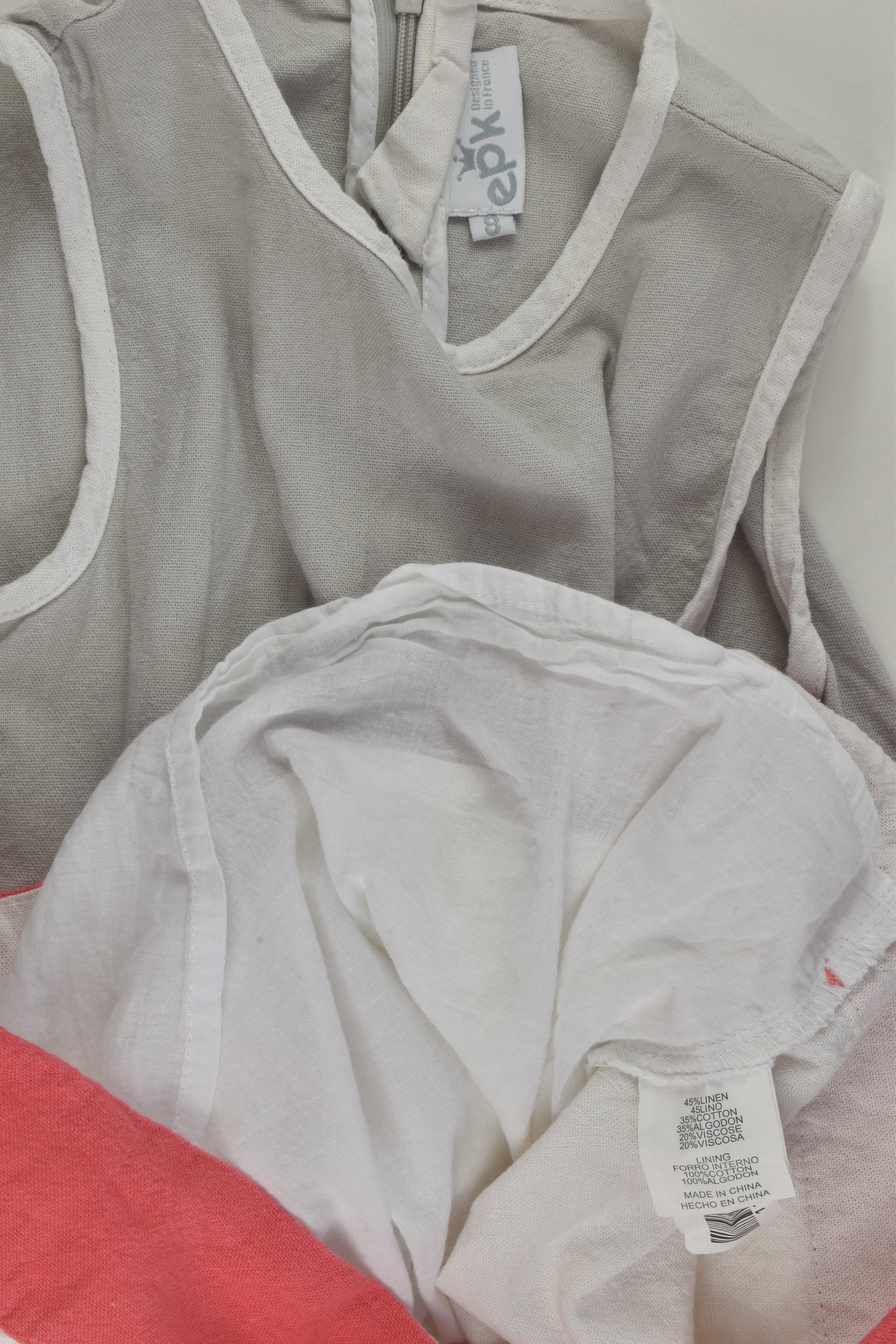 EPK France Size 8 Linen Blend Dress