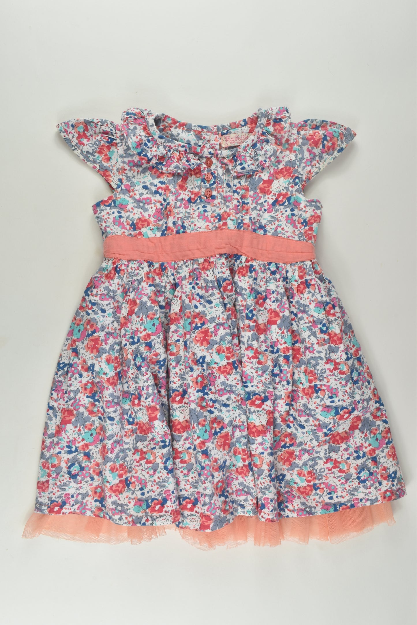 Feu Follet Size 1-2 Lined Floral Dress