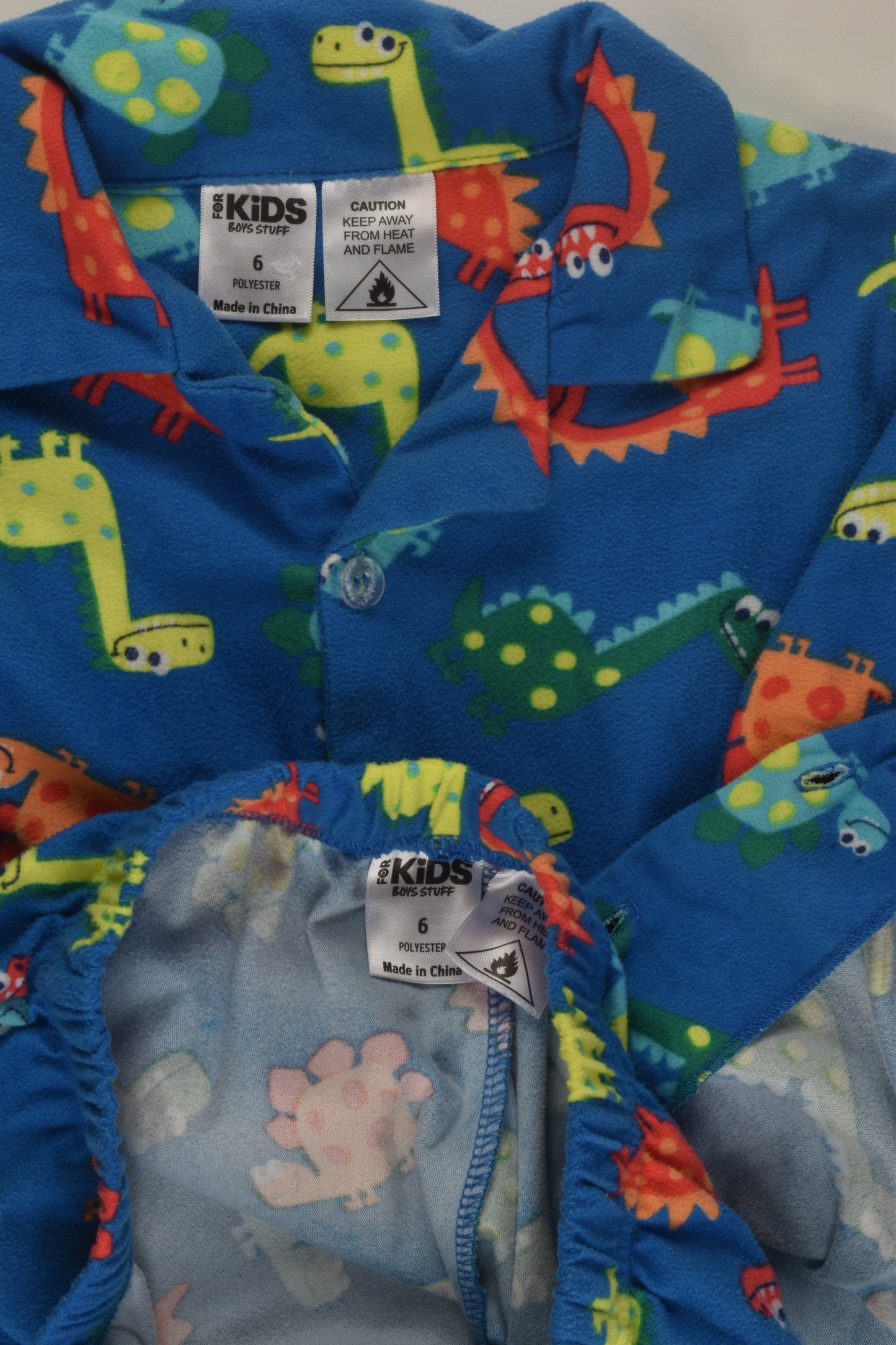 For Kids Size 6 Dinosaur Winter Pyjamas
