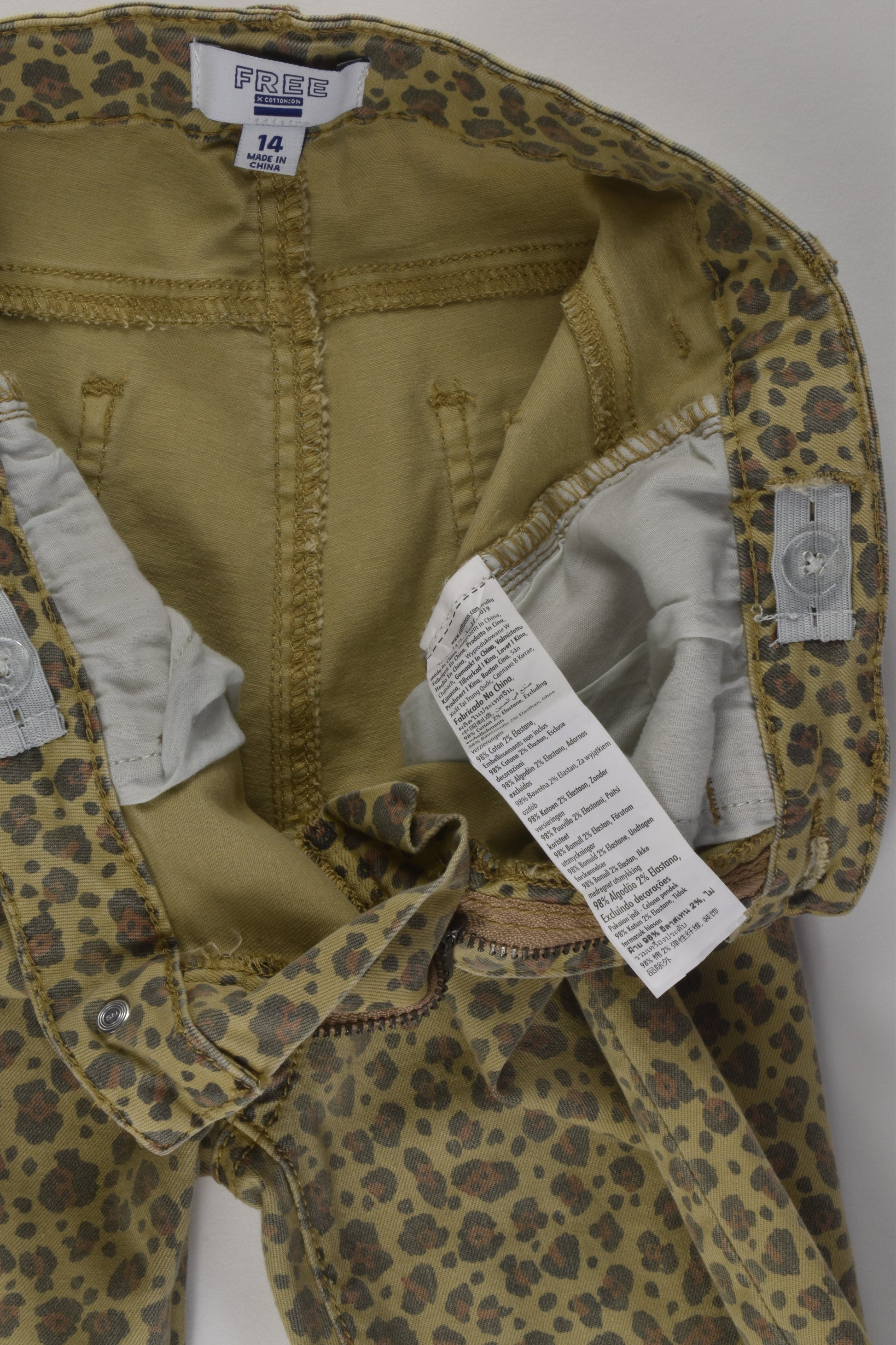 Free for Cotton n Size 14 Leopard Print Pants