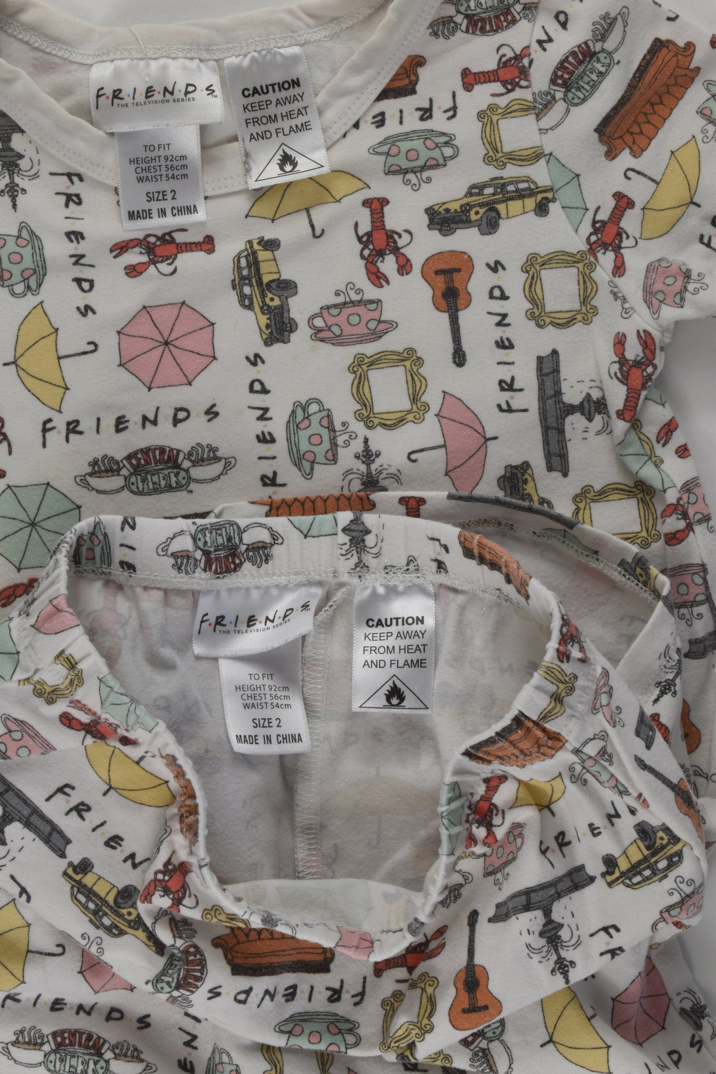 Friends Size 2 Short Pyjamas