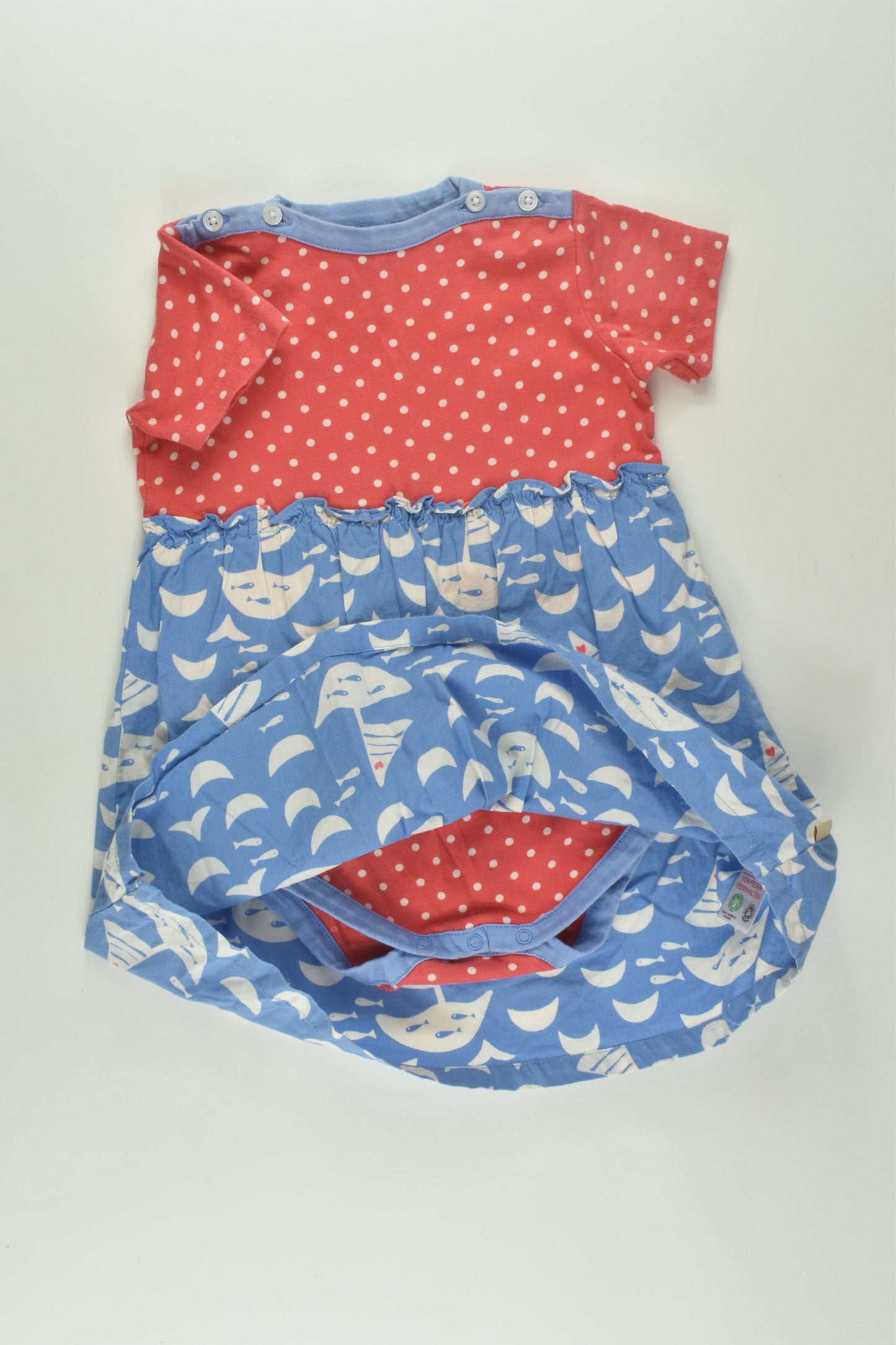 Frugi Size 0 Dress with Bodysuit Underneath