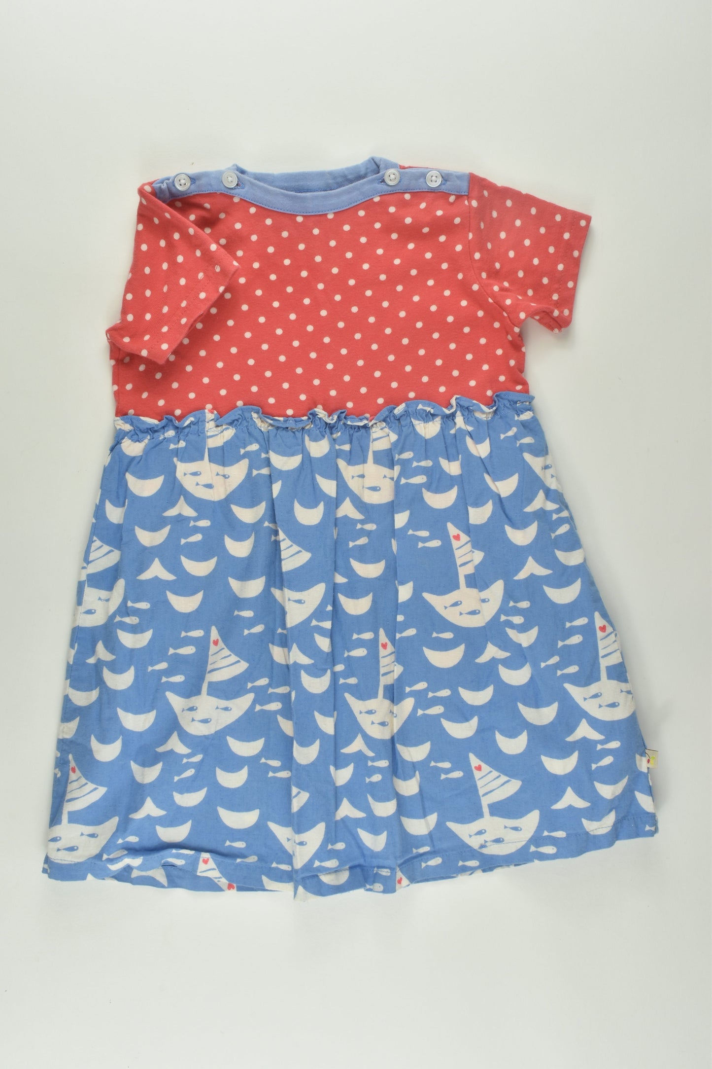 Frugi Size 0 Dress with Bodysuit Underneath