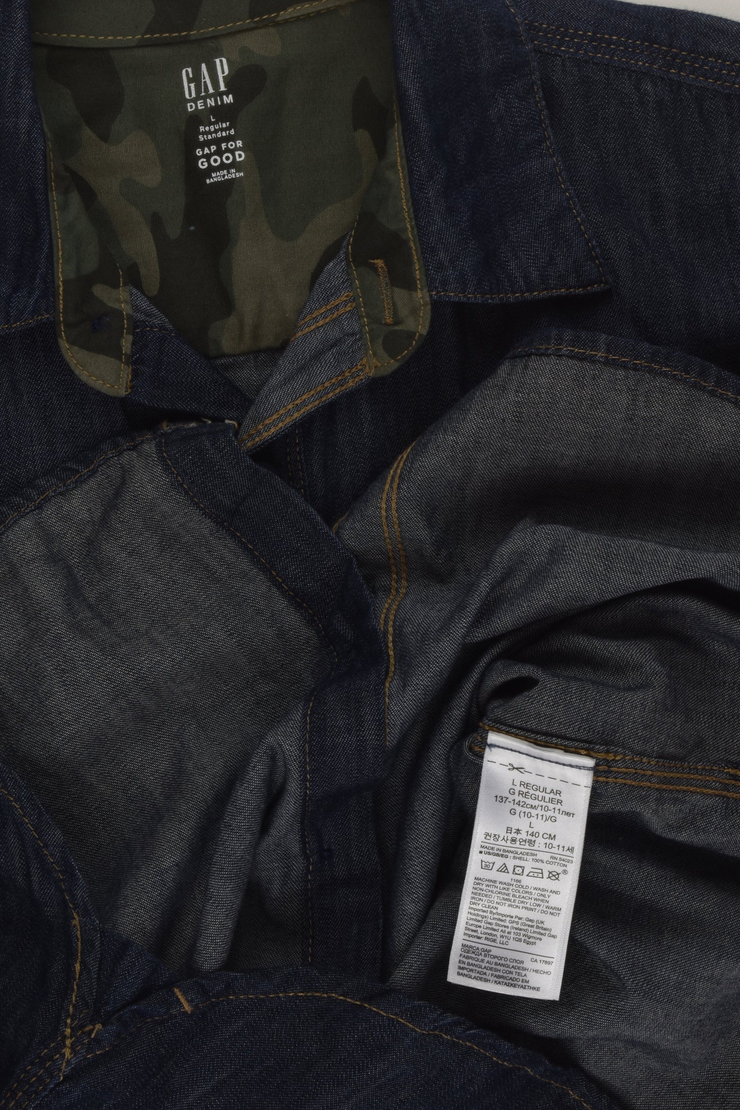 Gap Kids Size 10-11 Lightweight Denim Shirt