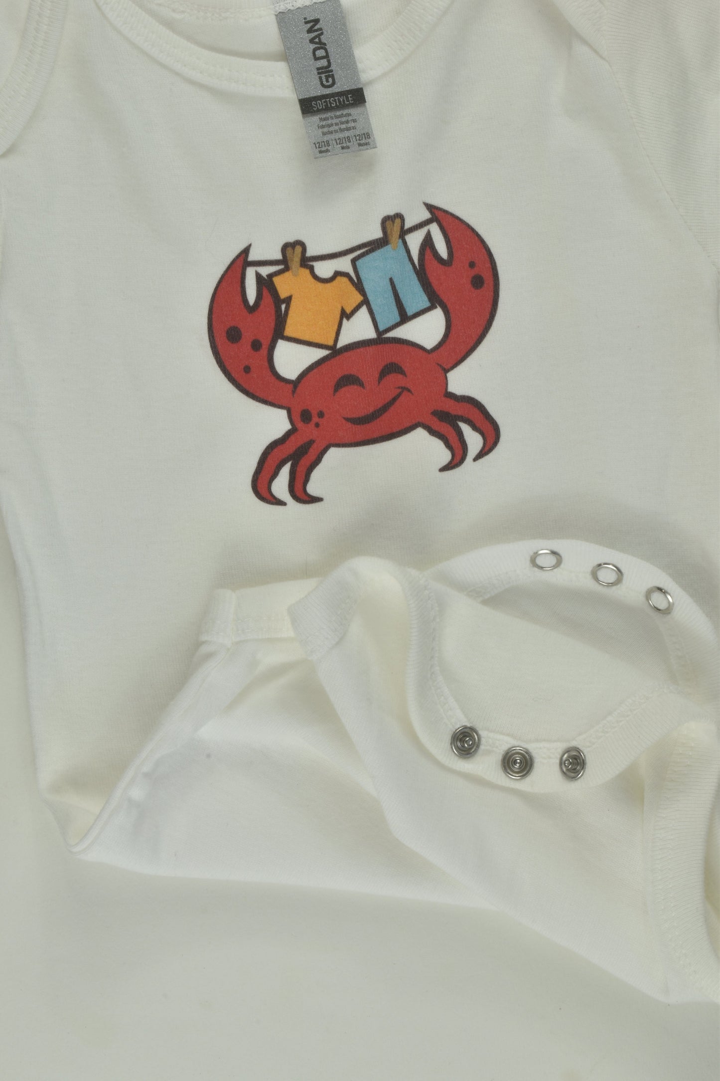 Gildan Size 1 Crab Bodysuit