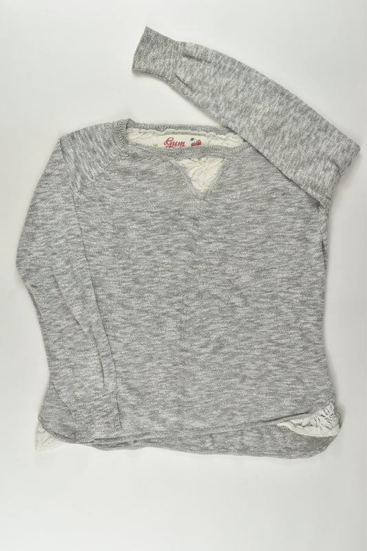 Gum Size 7 Knit Jumper with Lace Detail