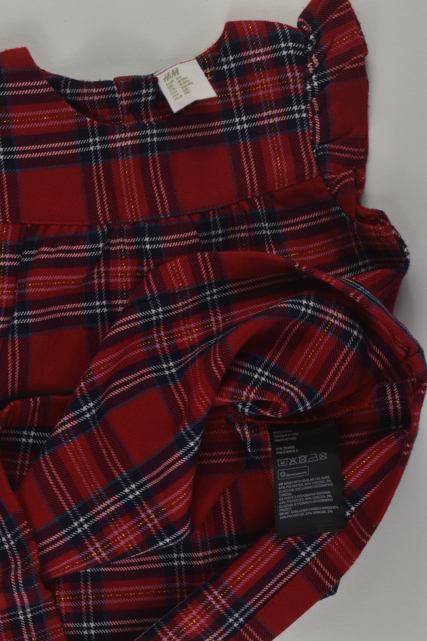 H&M Size 00 Checked Dress